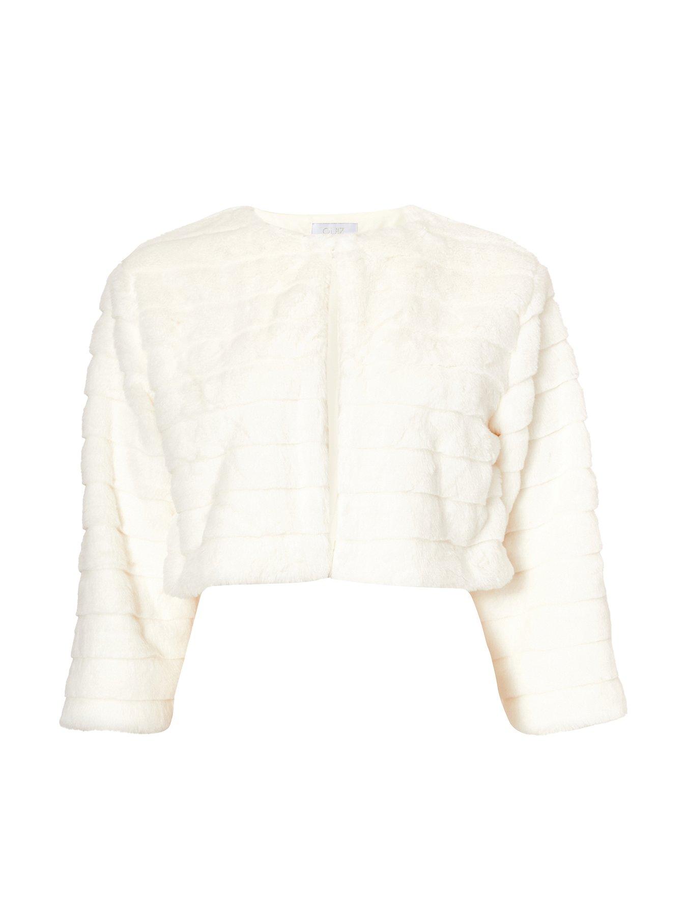 image of quiz-white-faux-fur-cropped-cover-up