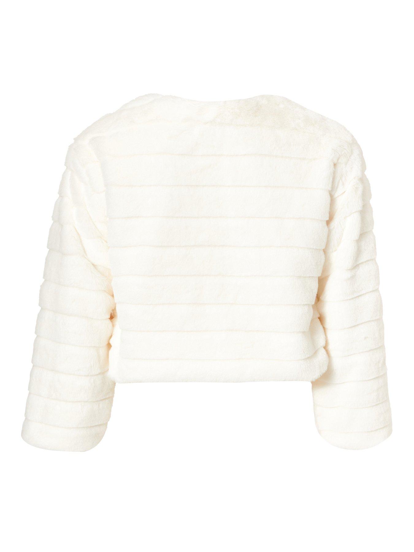  image of quiz-white-faux-fur-cropped-cover-up