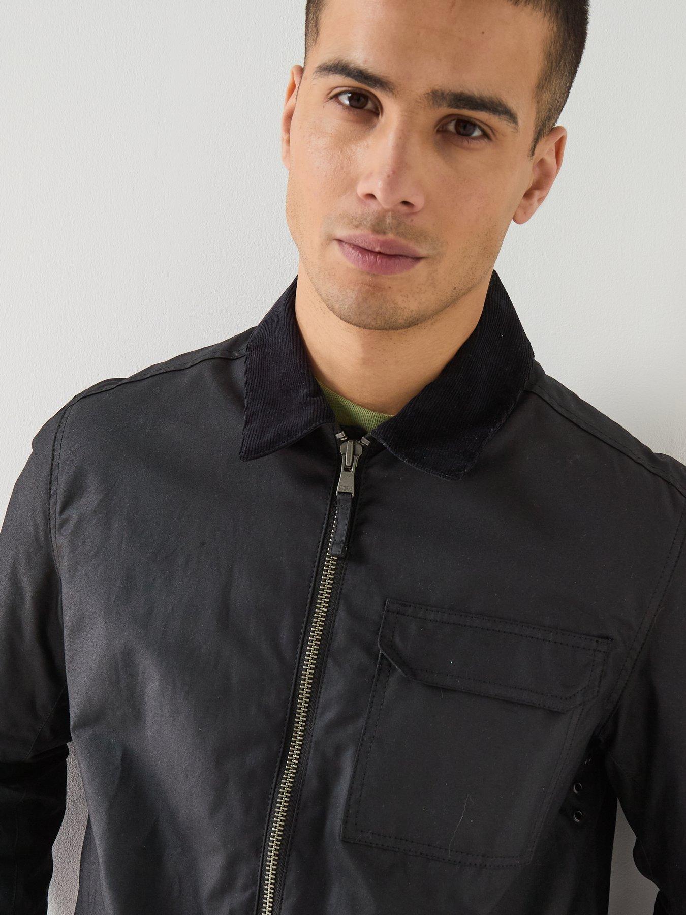 Image 4 of 6 of Barbour International Maze Wax Jacket - Black