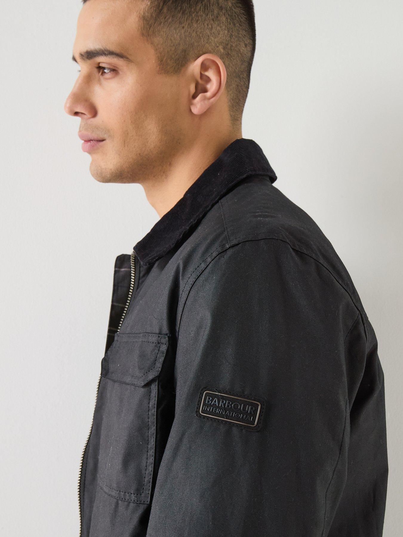 Image 6 of 6 of Barbour International Maze Wax Jacket - Black