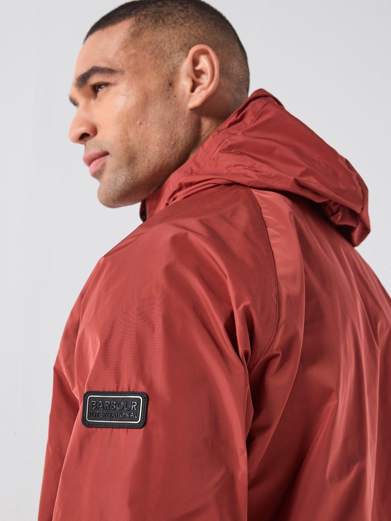  image of barbour-international-peckett-showerproof-jacket-dark-orange