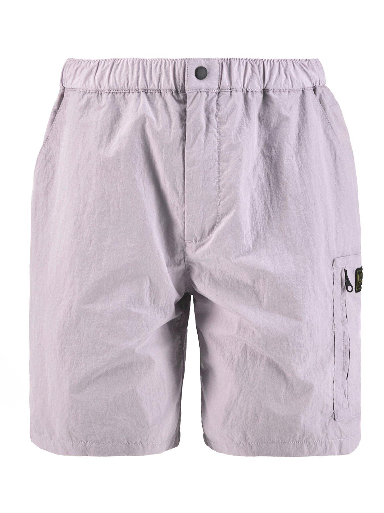  image of barbour-international-inline-relaxed-shorts-purple