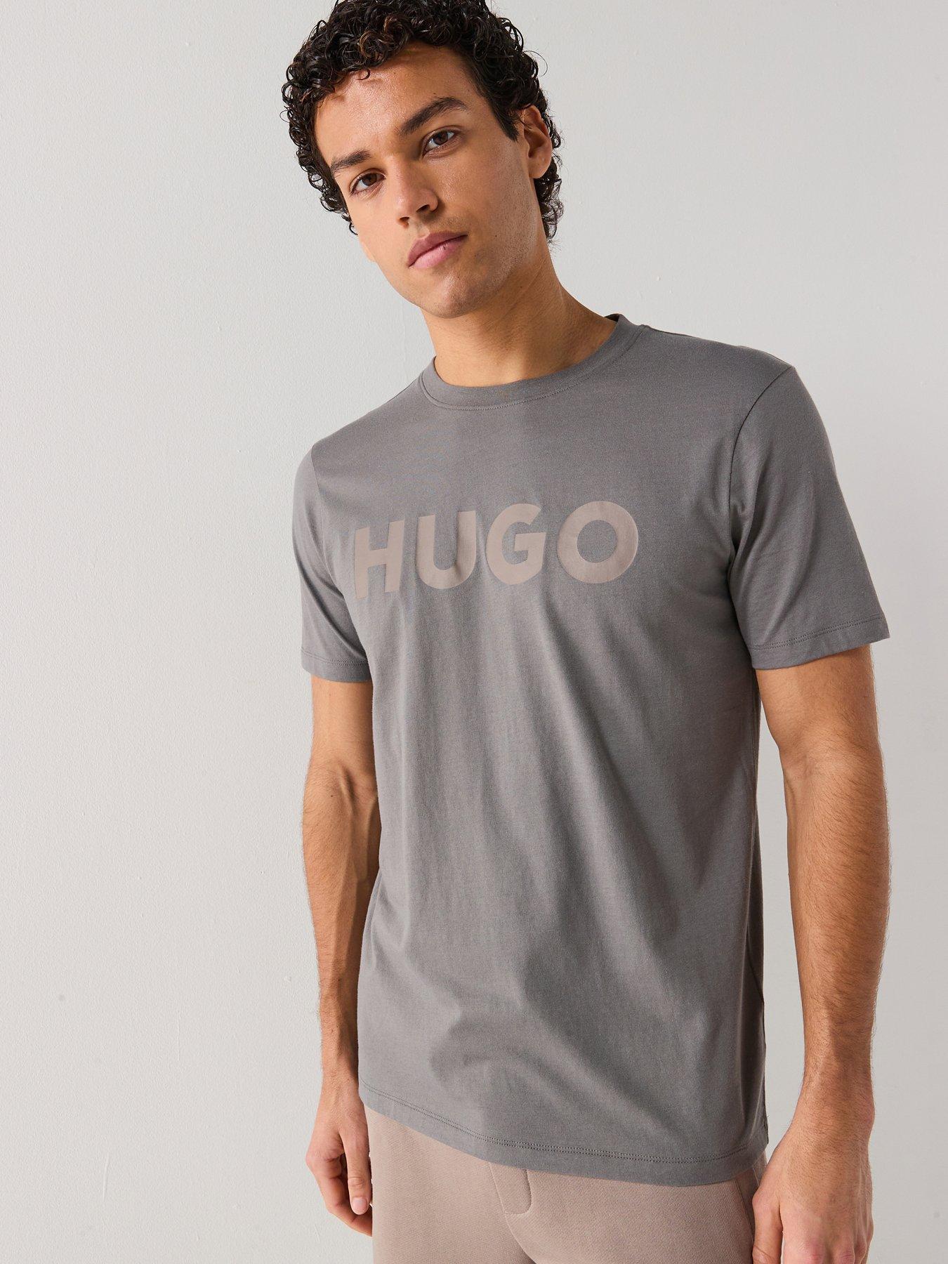 hugo-dulivio-regular-fit-large-logo-t-shirt-dark-grey