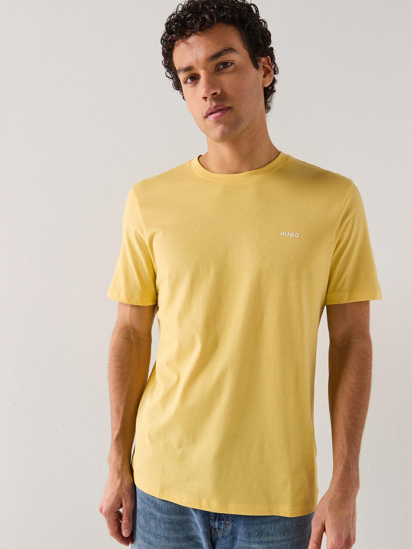 HUGO Dero222 Regular Fit T-Shirt - Yellow