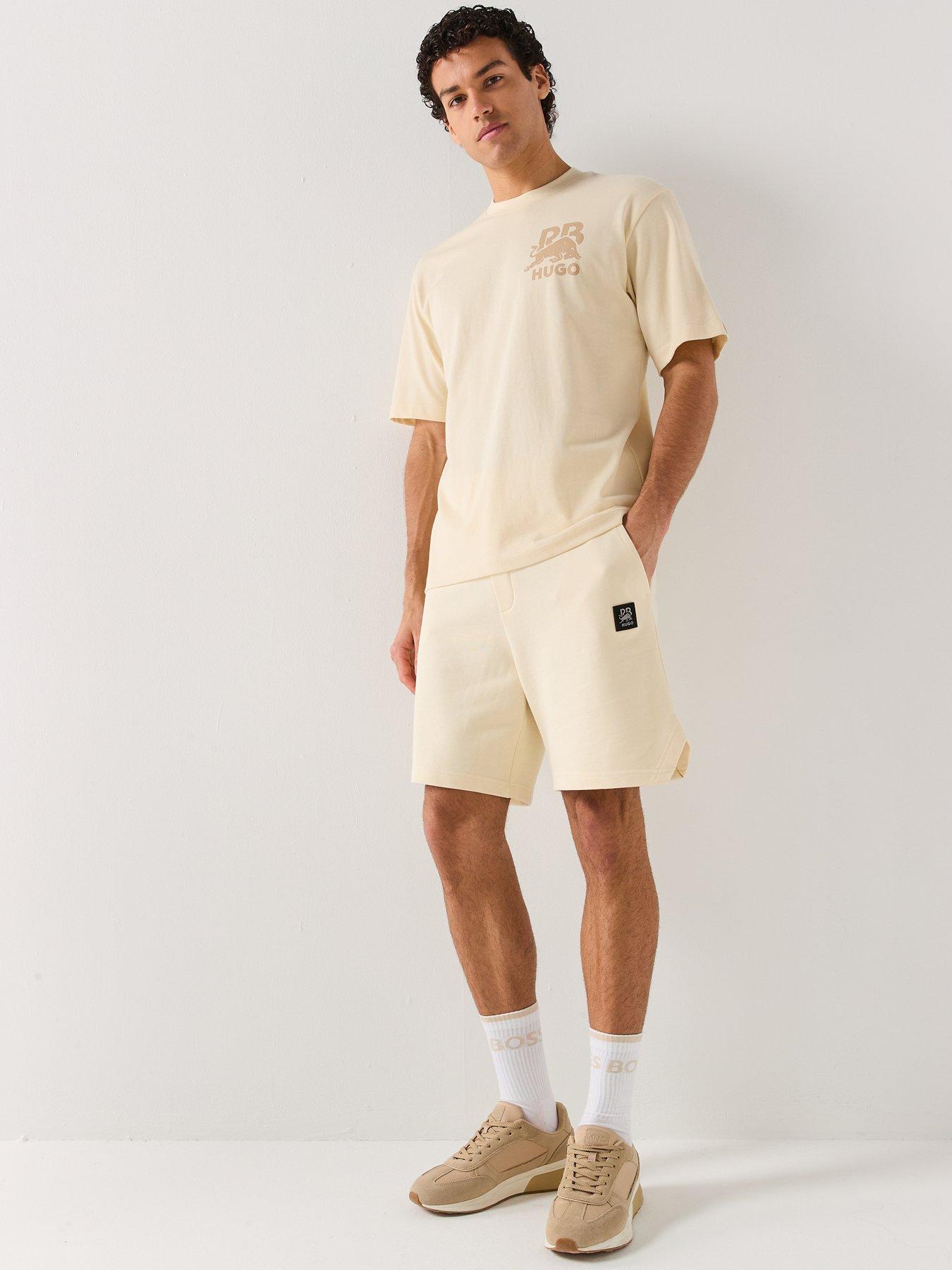 Image 3 of 4 of HUGO X RB Delel Relaxed Fit Bull Motif Logo T-Shirt - White