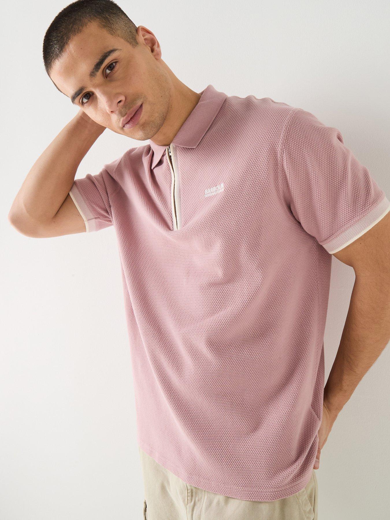 Barbour International Barbour International Swinford Tailored Zipped Polo shirt - Pink