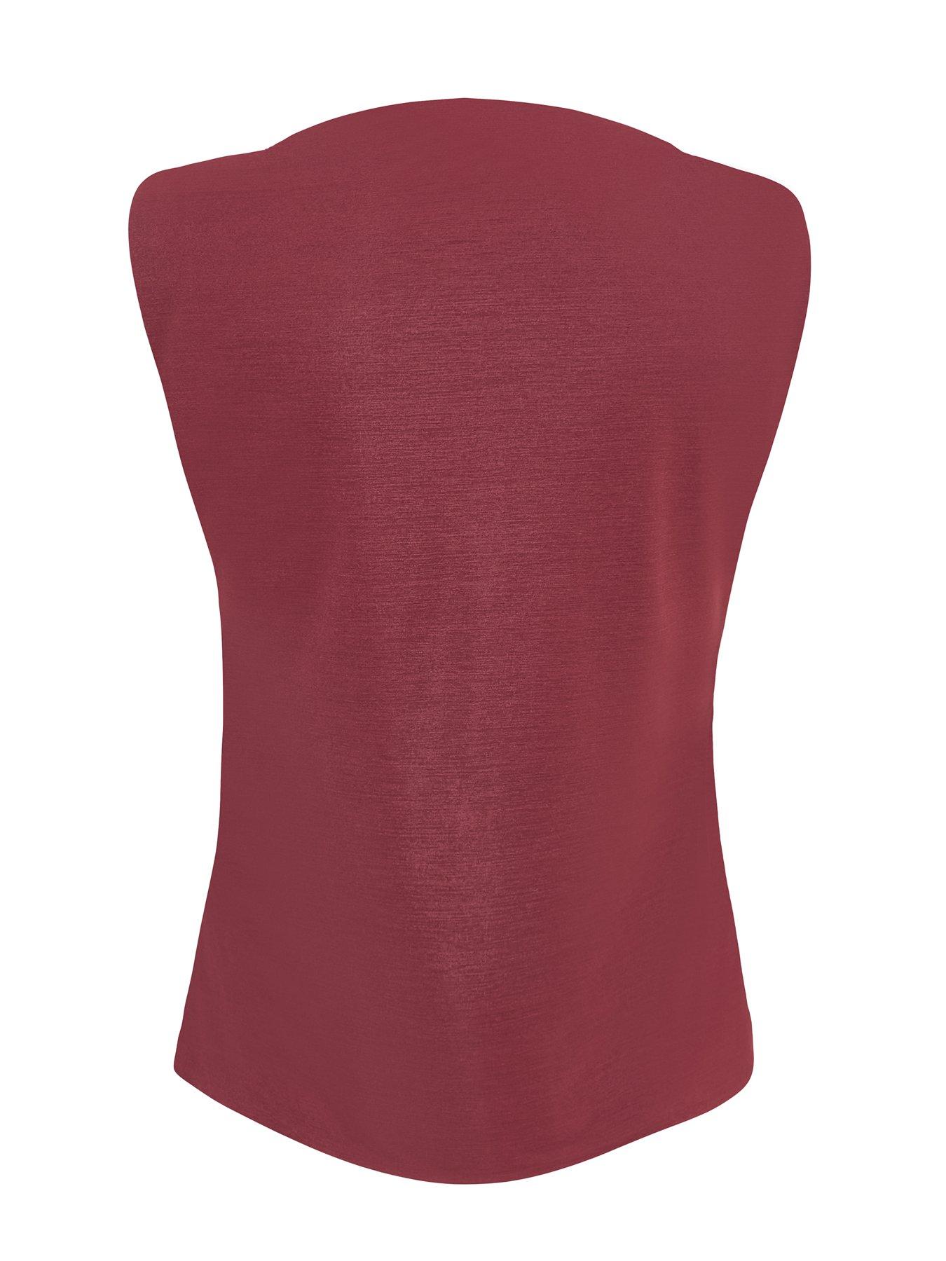 Image 5 of 6 of Quiz Burgundy Buckle Side Top