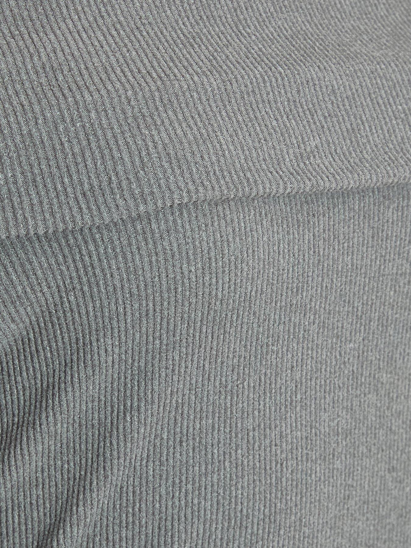 Image 6 of 6 of Quiz Grey Ribbed Knit Midi Dress