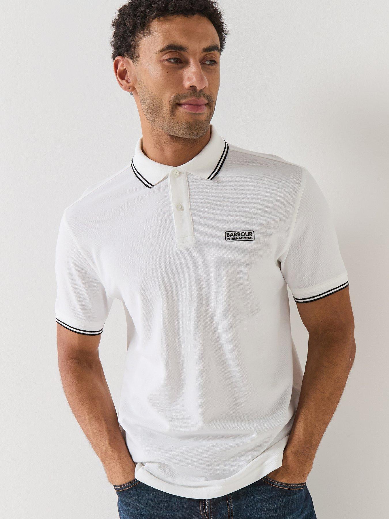 Barbour International Evan Tipped Polo Shirt - White