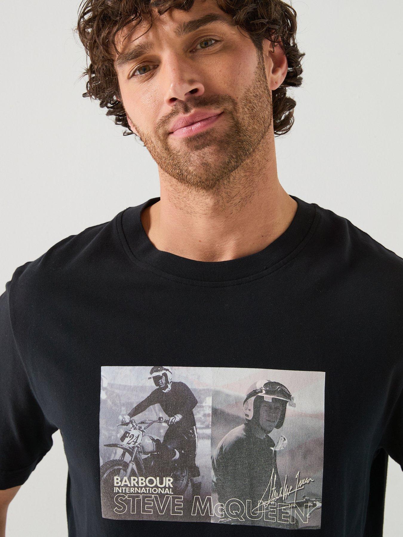 Image 4 of 5 of Barbour International X Steve Mcqueen Hellen Photographic T-Shirt - Black