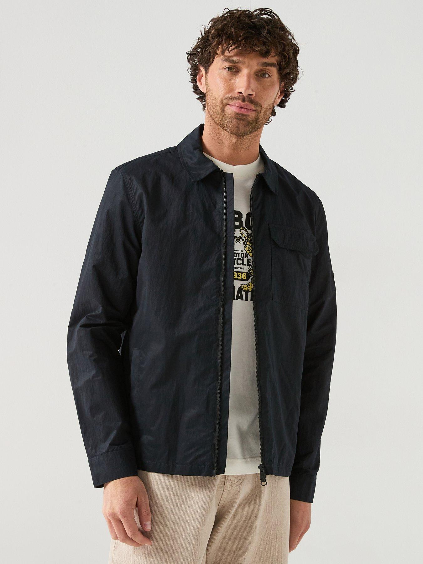  image of barbour-international-warren-overshirt-black