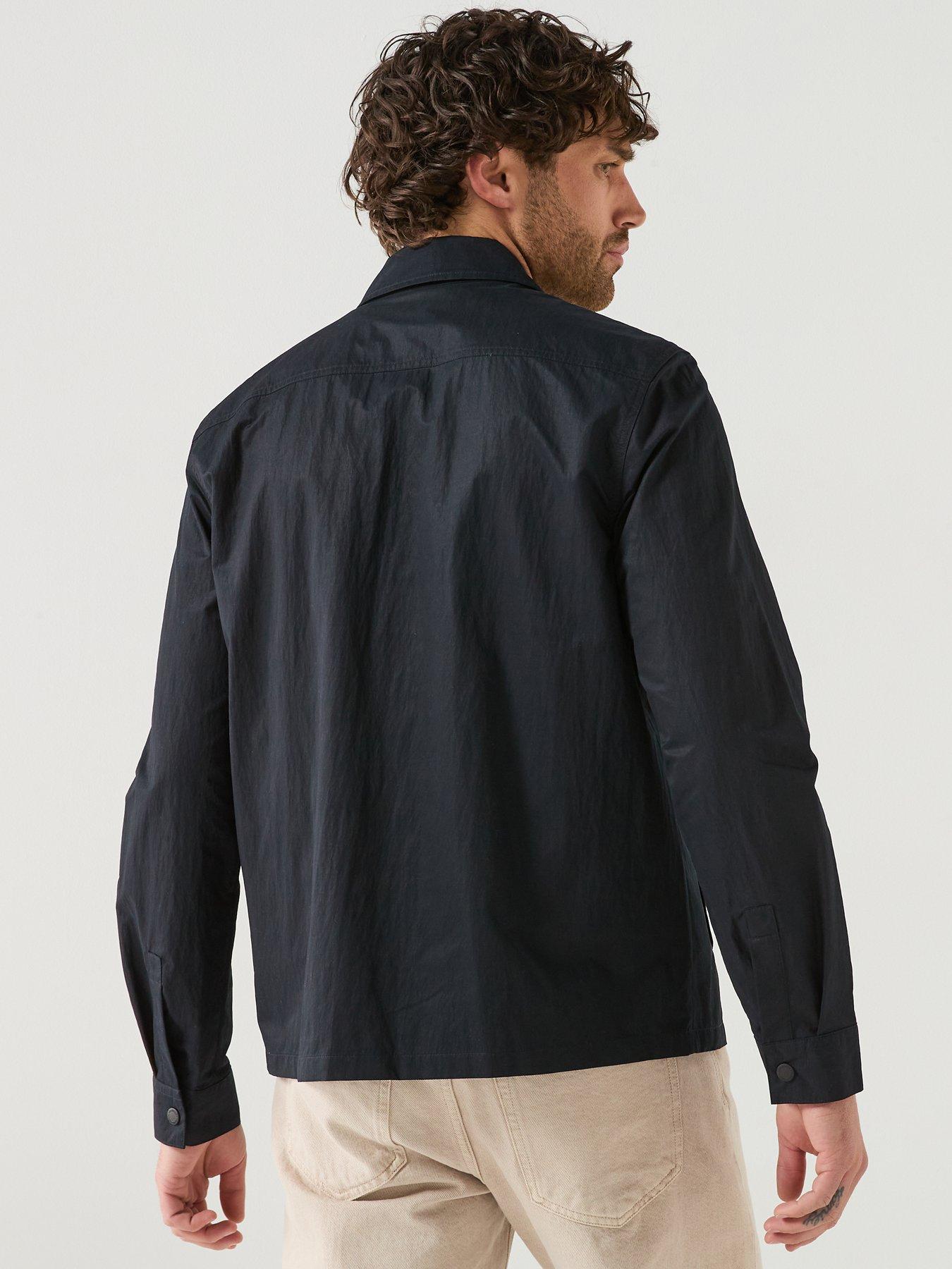  image of barbour-international-warren-overshirt-black