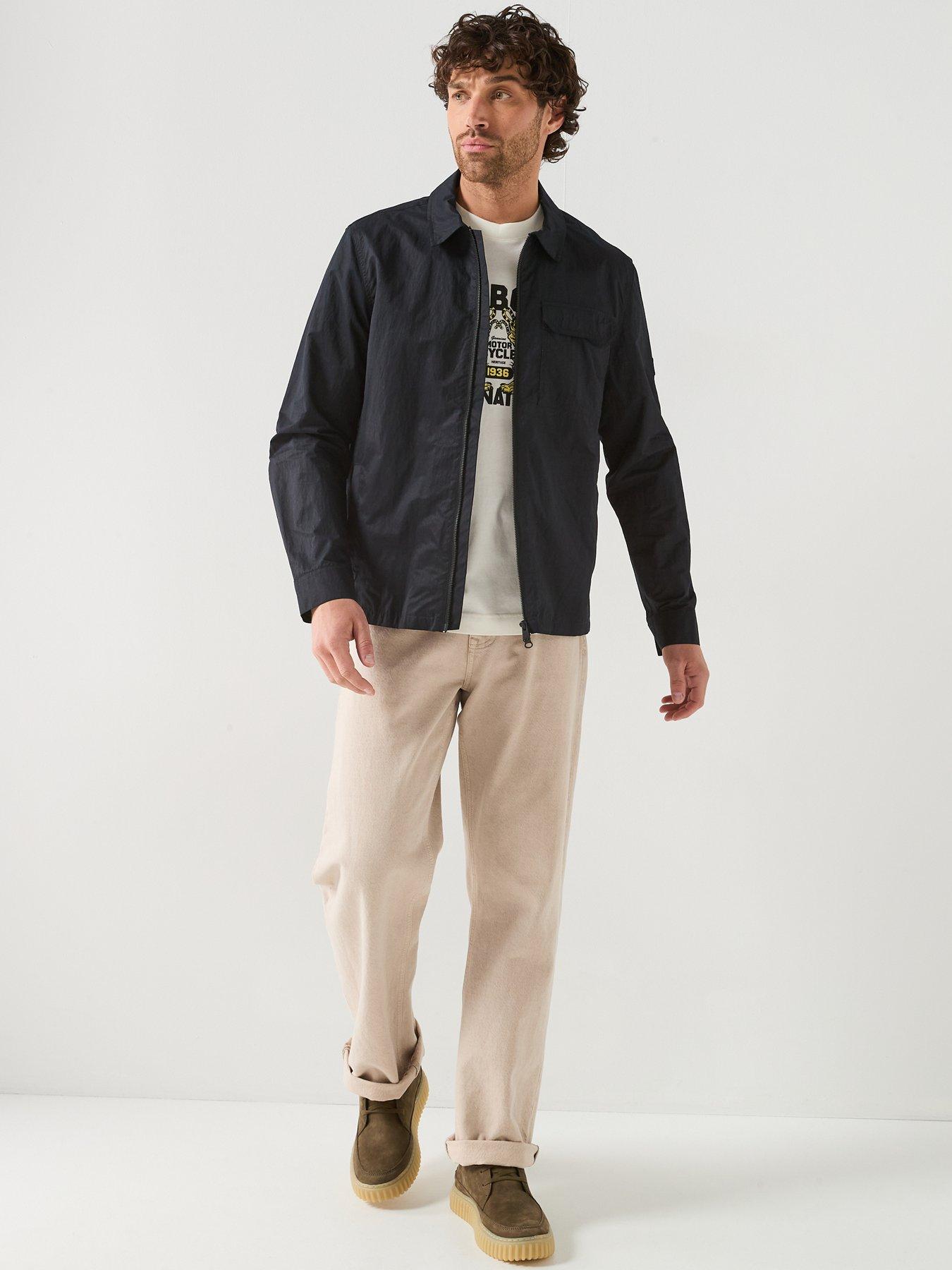  image of barbour-international-warren-overshirt-black