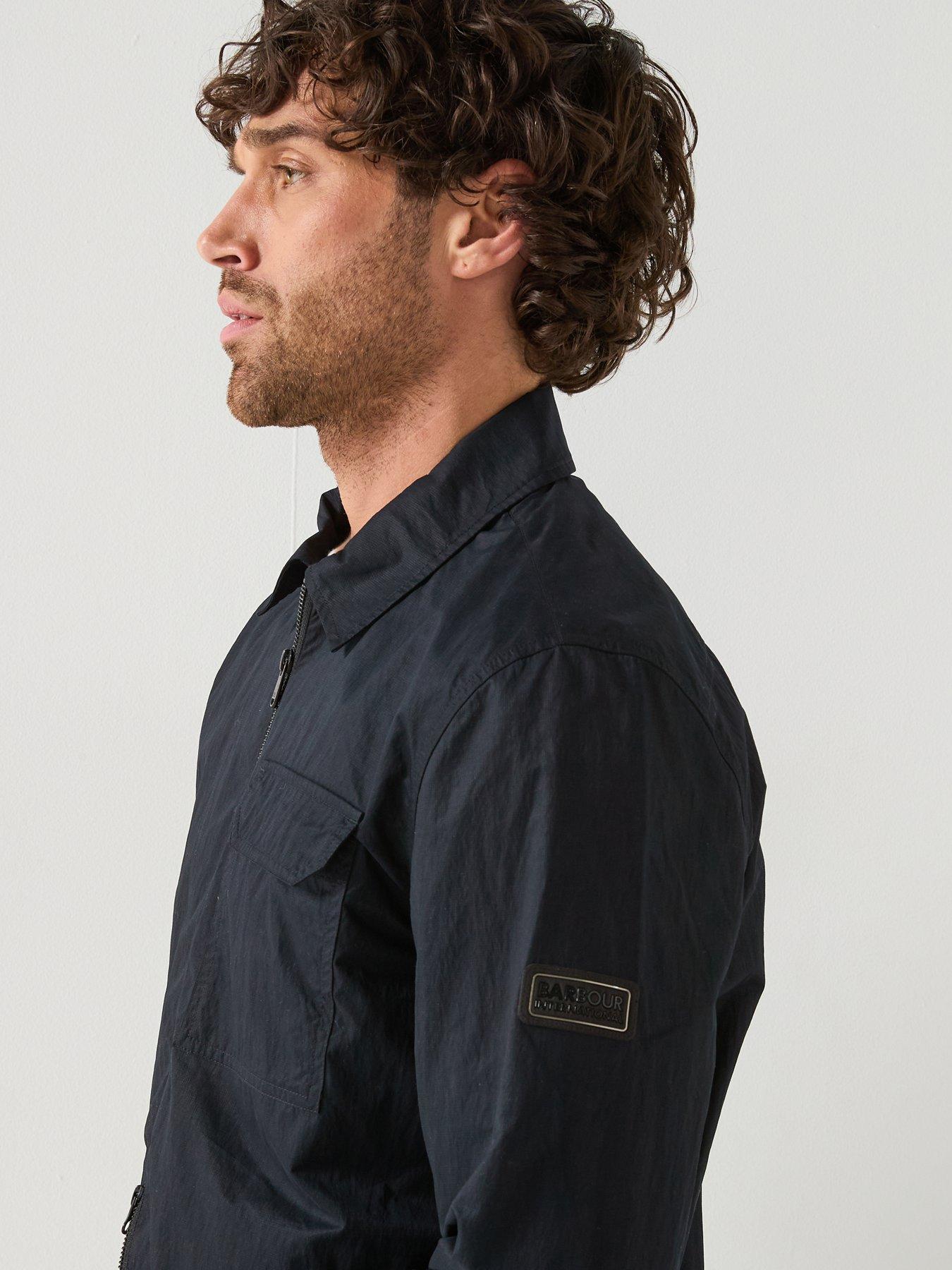  image of barbour-international-warren-overshirt-black