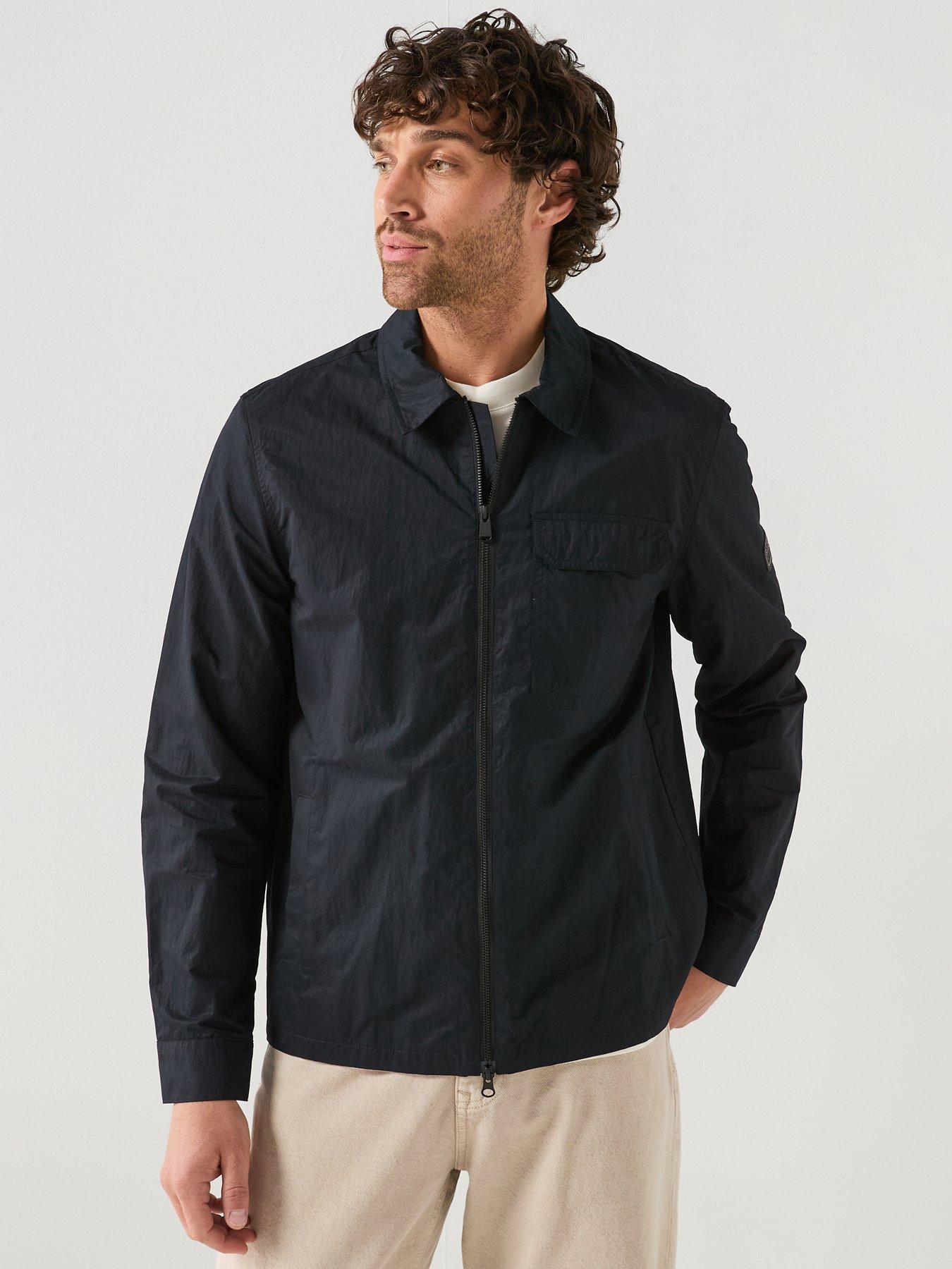  image of barbour-international-warren-overshirt-black