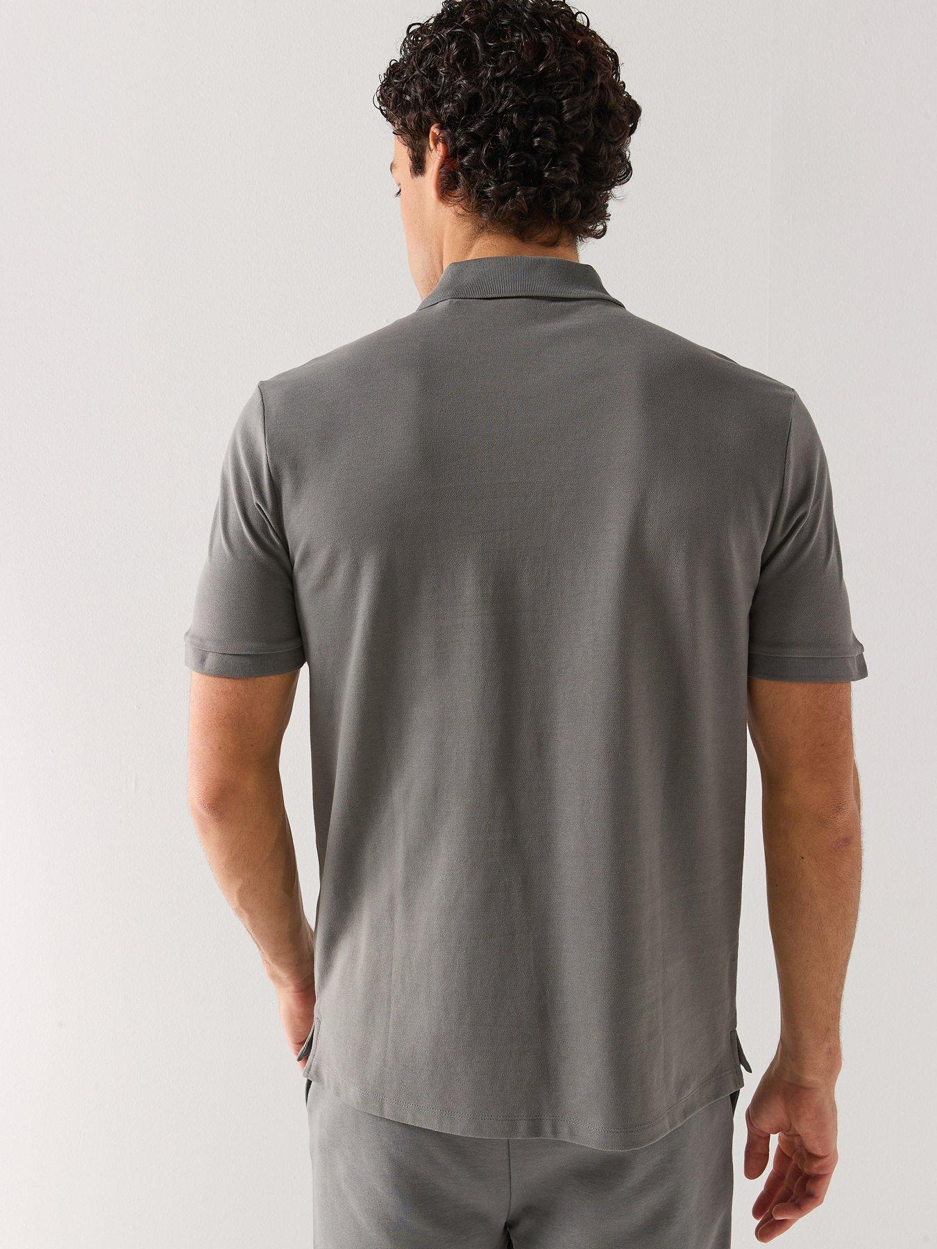 Image 2 of 4 of HUGO Donos222 Regular Fit Left Chest Logo Polo Shirt - Dark Grey
