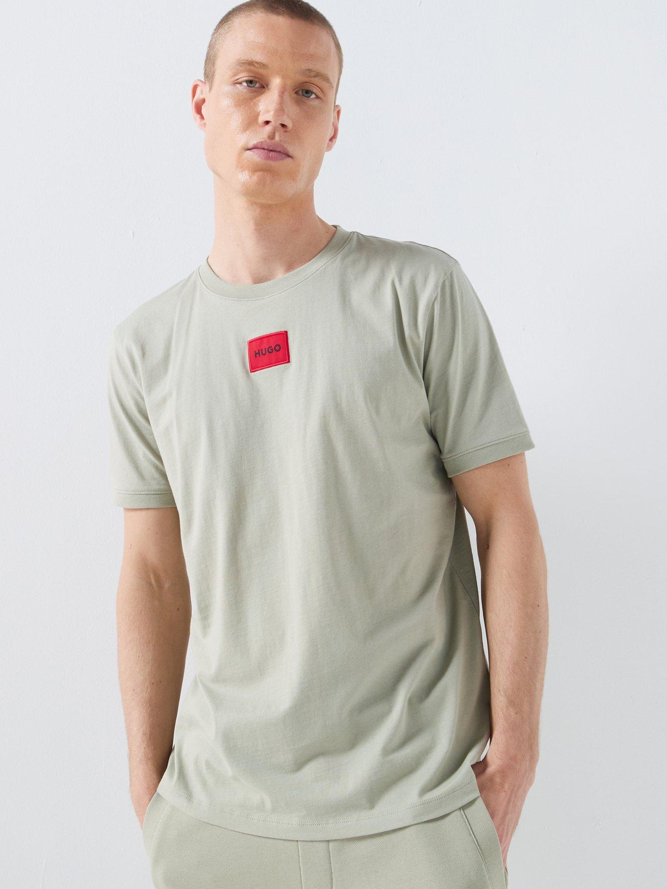 HUGO Diragolino212 Centre Patch Logo T-Shirt - Light Green