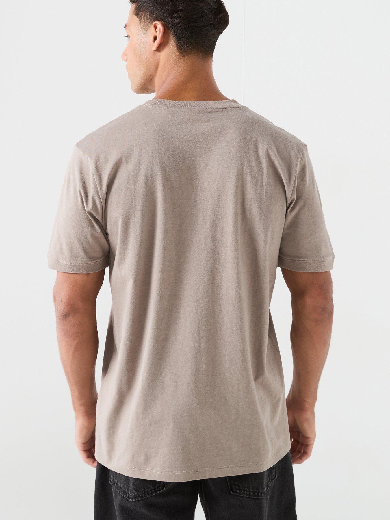  image of hugo-diragolino212-centre-patch-logo-t-shirt-light-brown