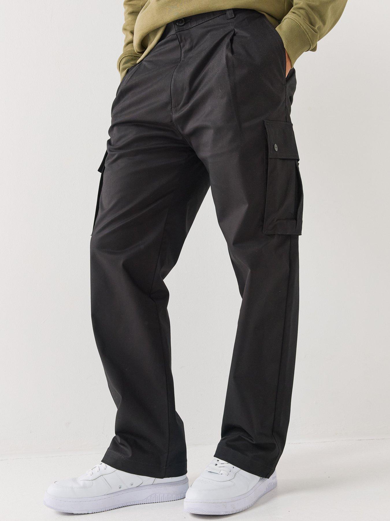 HUGO Craysen261 Straight Fit Cargo Trousers - Black