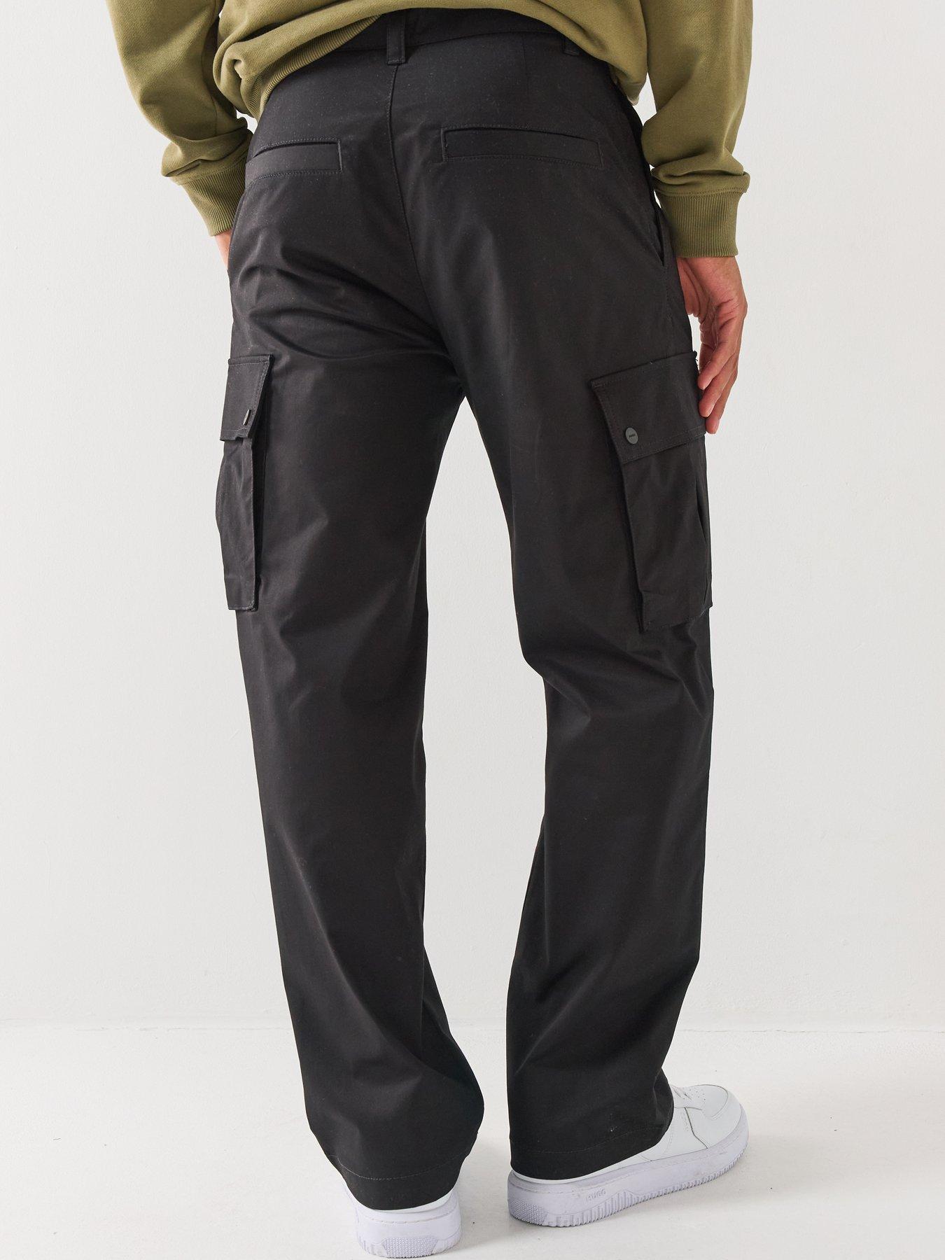 Image 2 of 5 of HUGO Craysen261 Straight Fit Cargo Trousers - Black