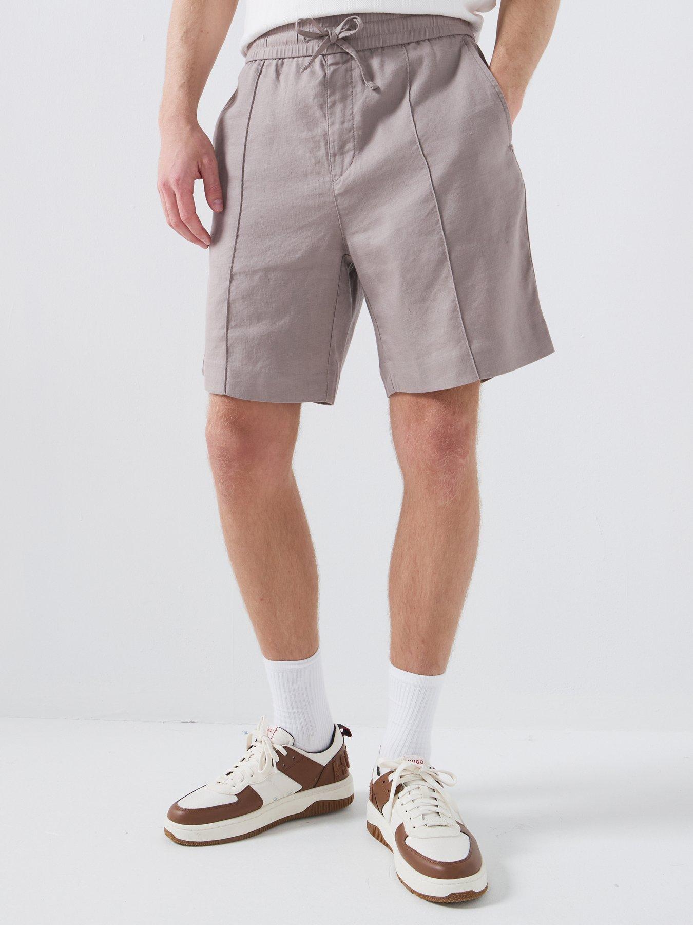 HUGO Cino262 Straight Fit Drawcord Waist Shorts - Light Brown