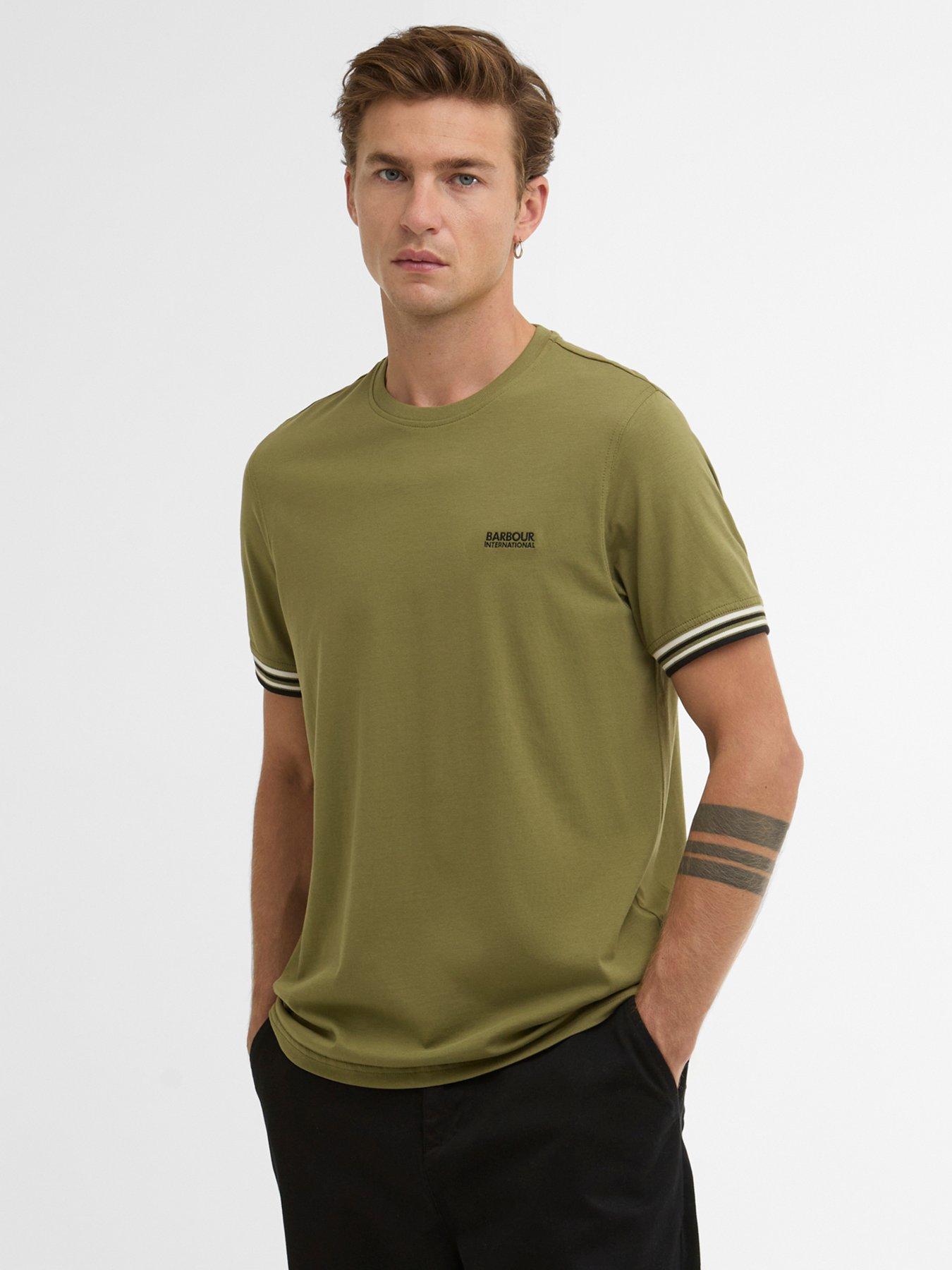 Barbour International Barbour International Burnwood Tipped Cuff T-Shirt - Olive