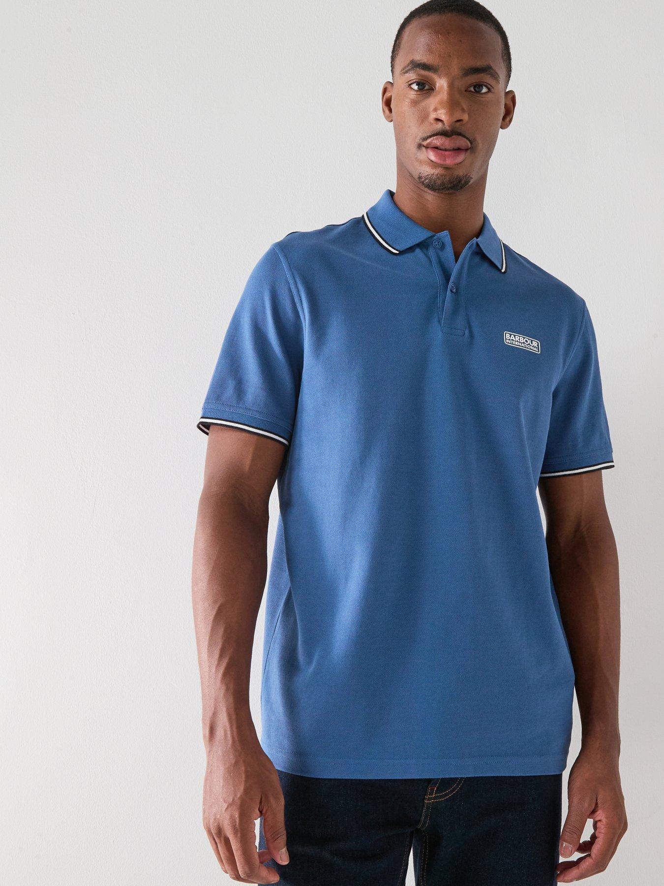Barbour International Exclusive Evan Tipped Polo Shirt - Blue