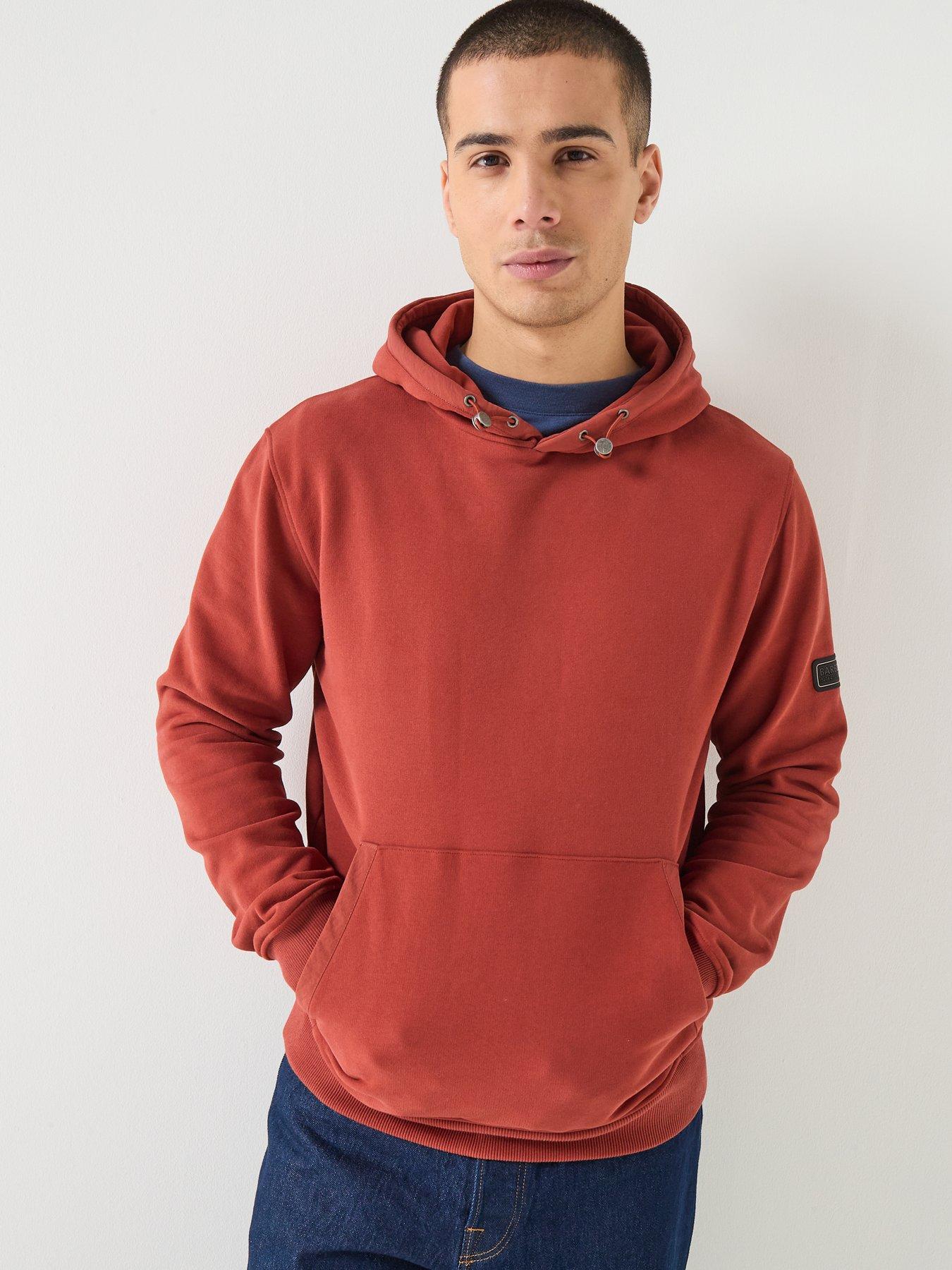  image of barbour-international-ehan-hoodie-dark-orange
