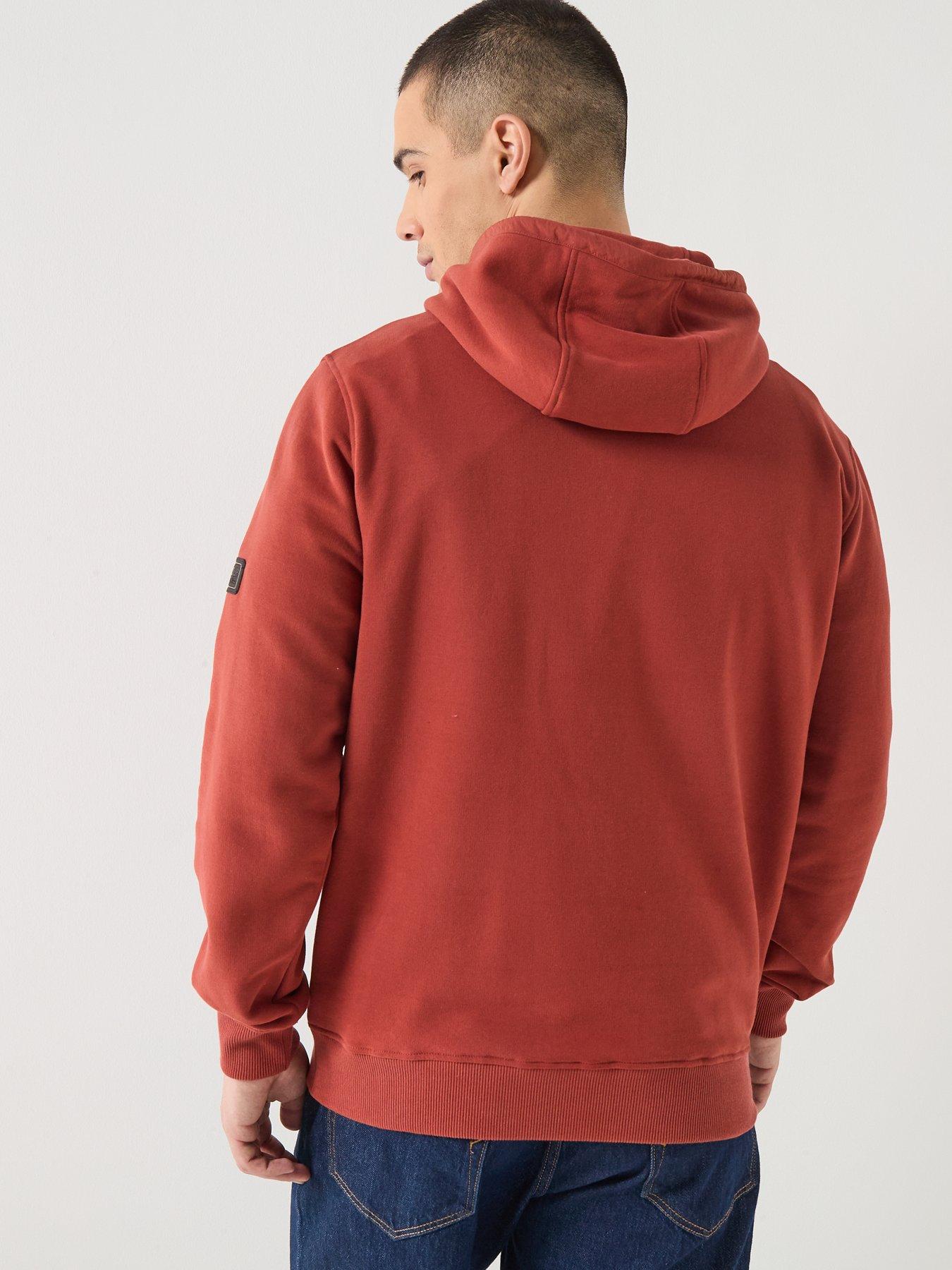  image of barbour-international-ehan-hoodie-dark-orange