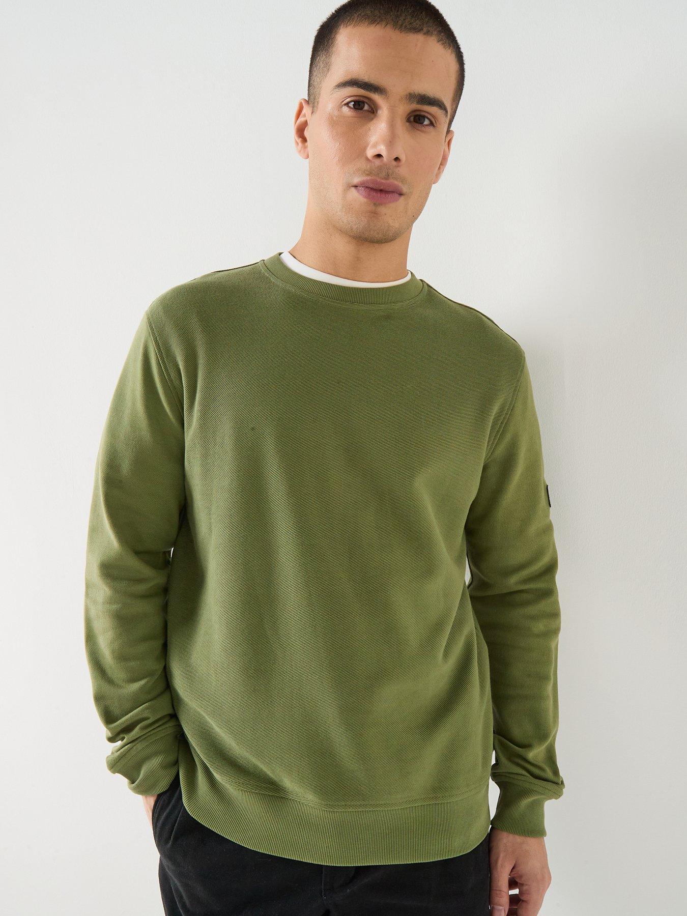 Barbour International Kaspain Crew Sweatshirt - Olive - Dark Green