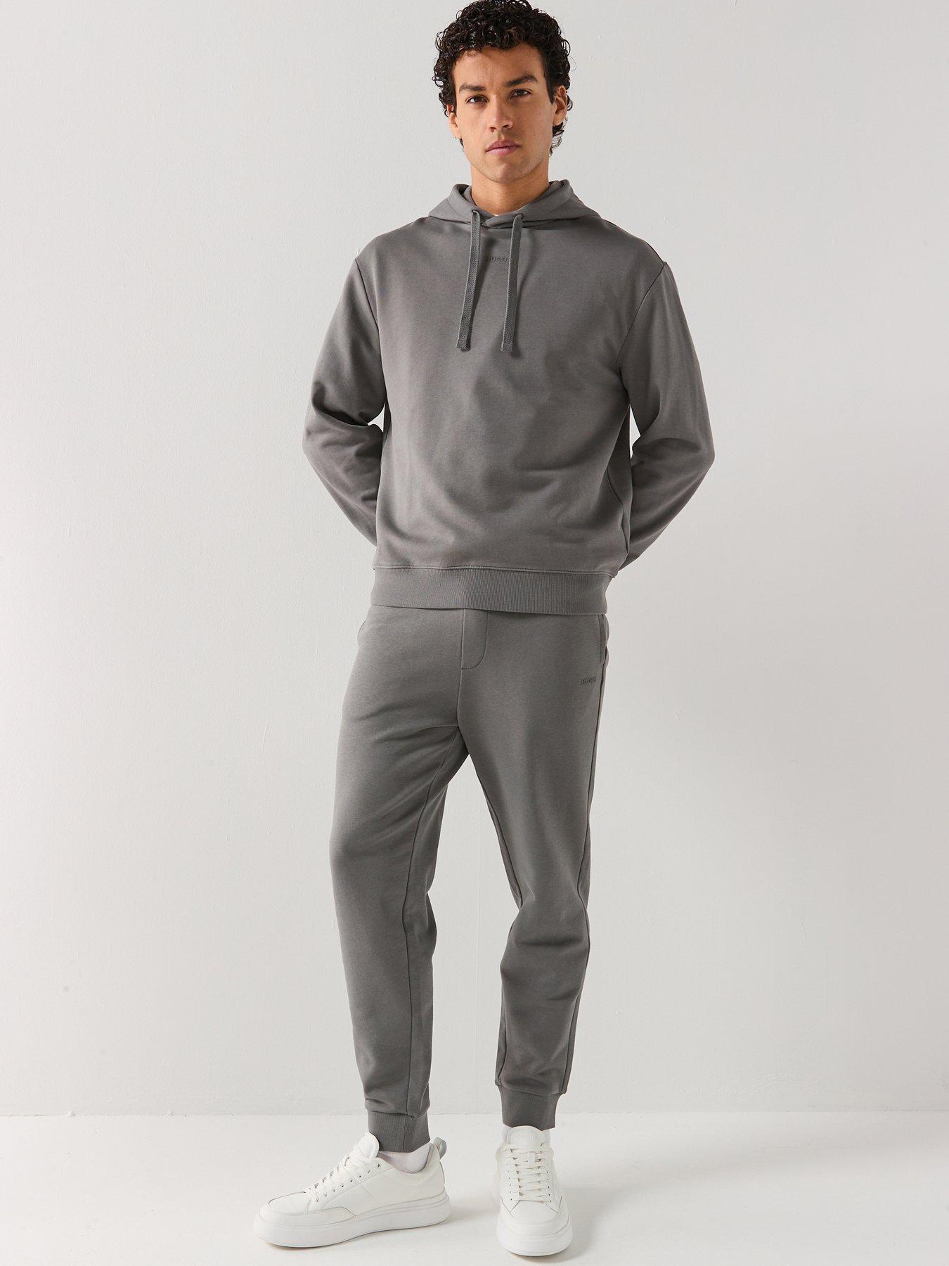 HUGO Dapodayote Jersey Overhead Tracksuit - Dark Grey