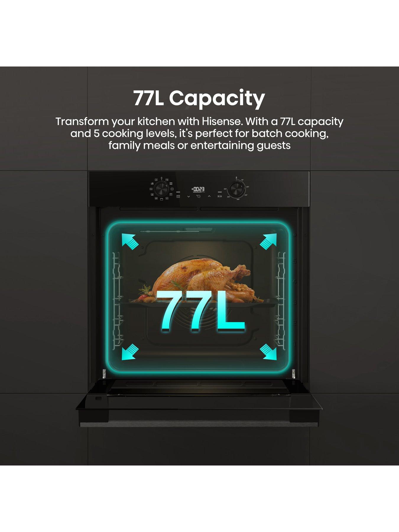  image of hisense-hi2-bi624cbpguk-built-in-electric-single-catalytic-plug-amp-play-oven-jet-black