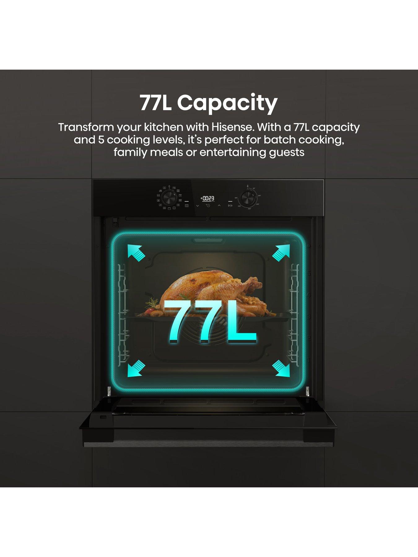 Image 3 of 7 of Hisense Hi2 BI626PBUPUK Built In Electric Single Pyrolytic Oven - Jet Black