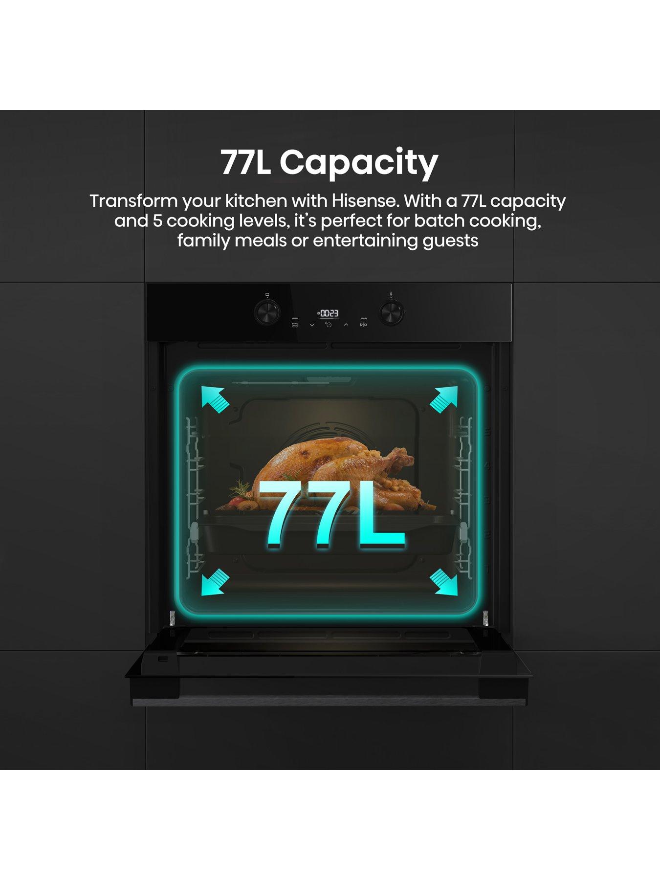  image of hisense-hi4-blackline-bi64223adbguk-built-in-electric-single-steam-oven-jet-black