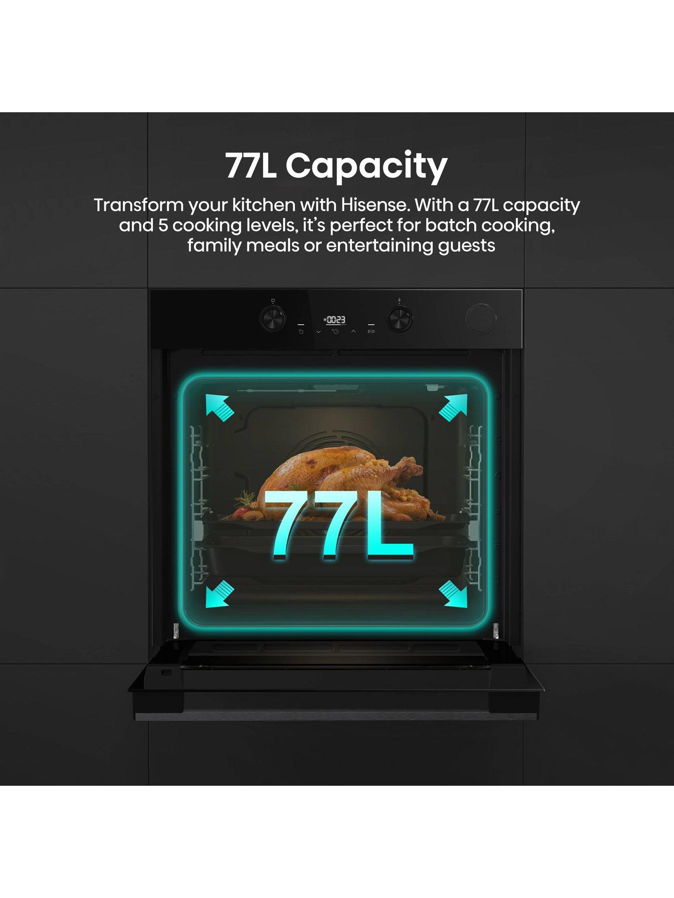  image of hisense-hi4-blackline-bsa66226adbguk-built-in-electric-single-steam-add-plus-oven-jet-black