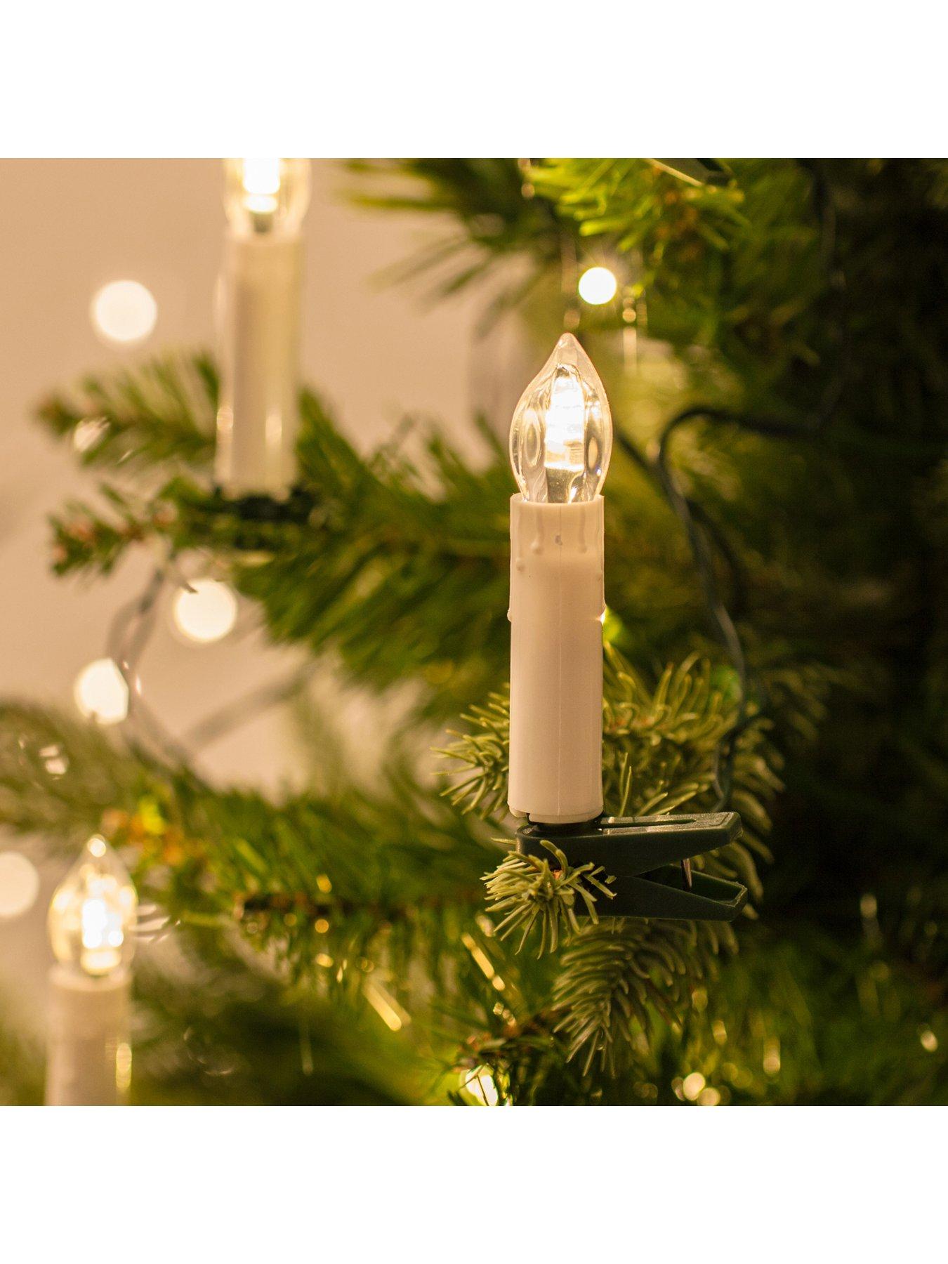  image of lights4fun-50-warm-white-christmas-tree-candle-lights