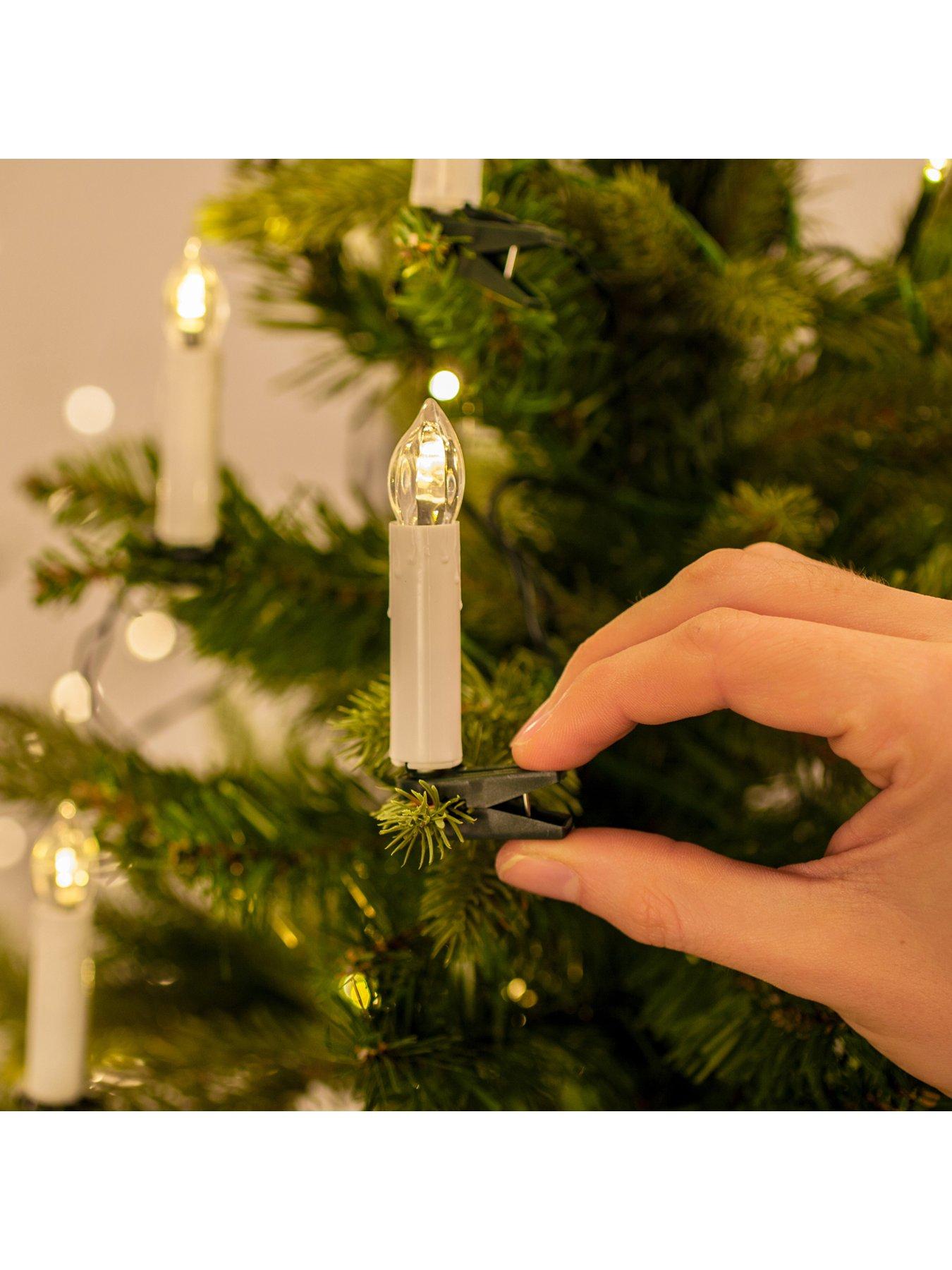  image of lights4fun-50-warm-white-christmas-tree-candle-lights