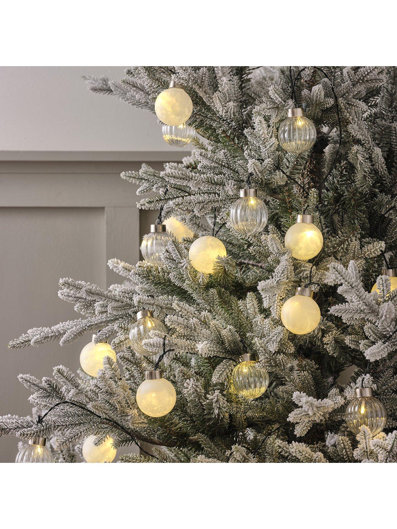  image of lights4fun-84m-warm-white-bauble-led-garland
