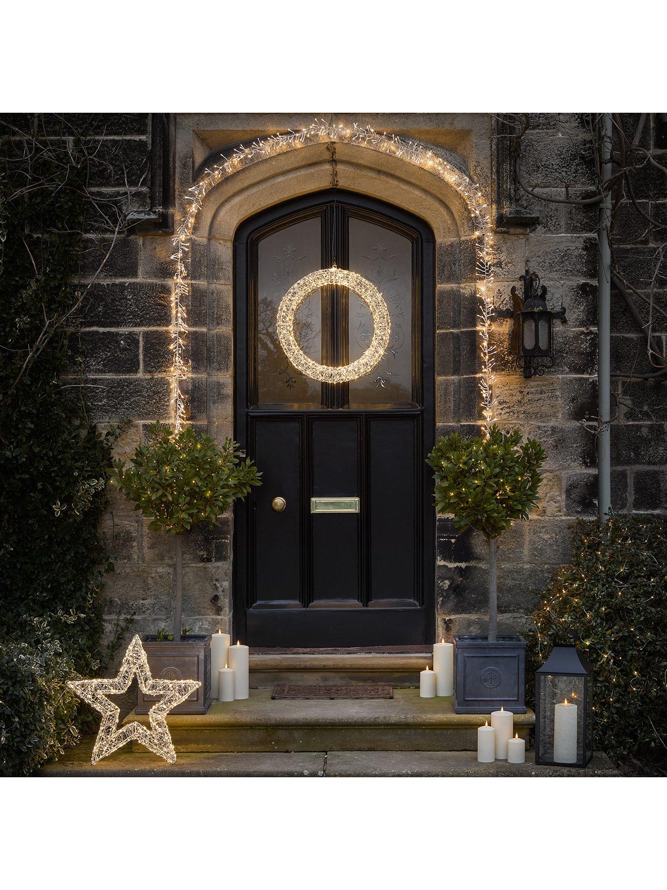  image of lights4fun-naked-wire-wreath