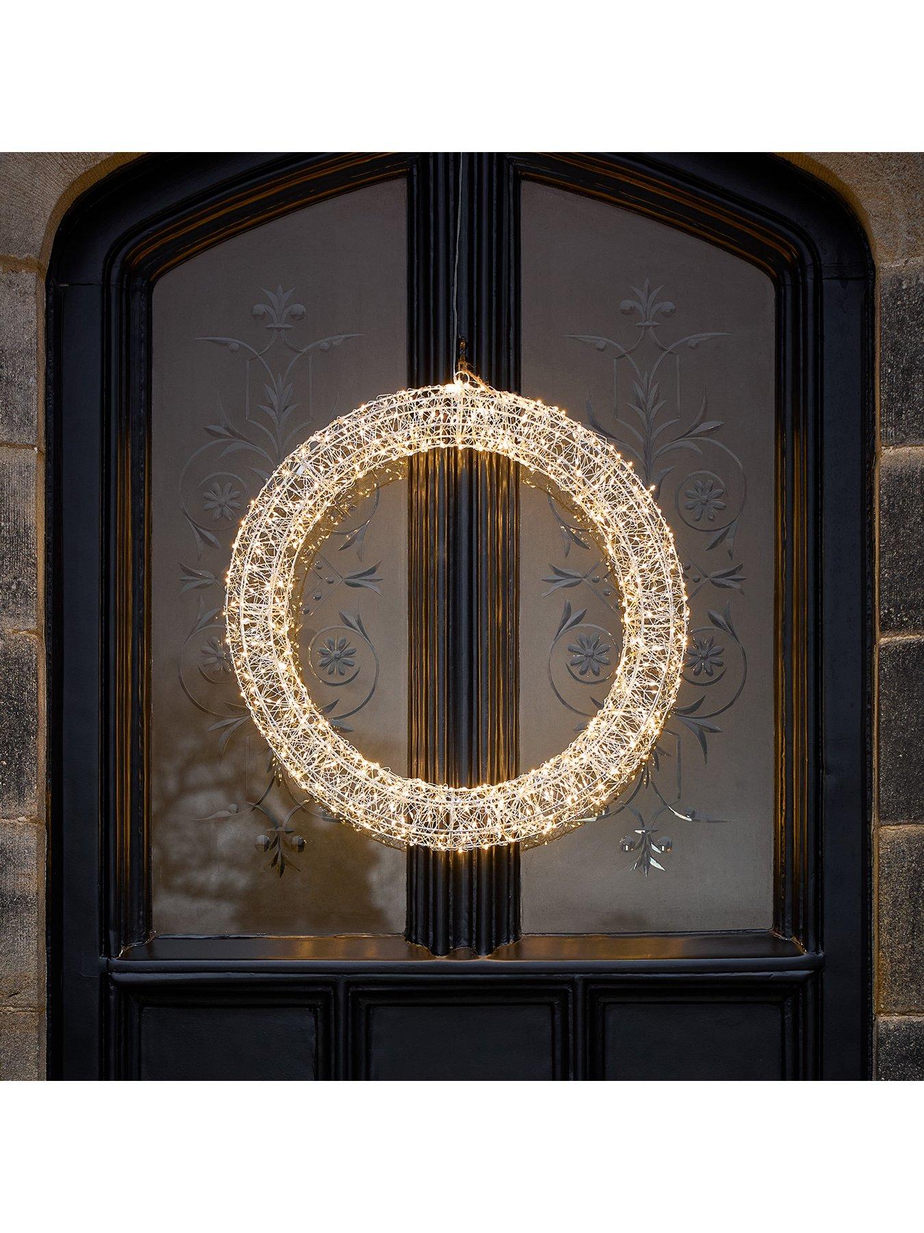  image of lights4fun-naked-wire-wreath