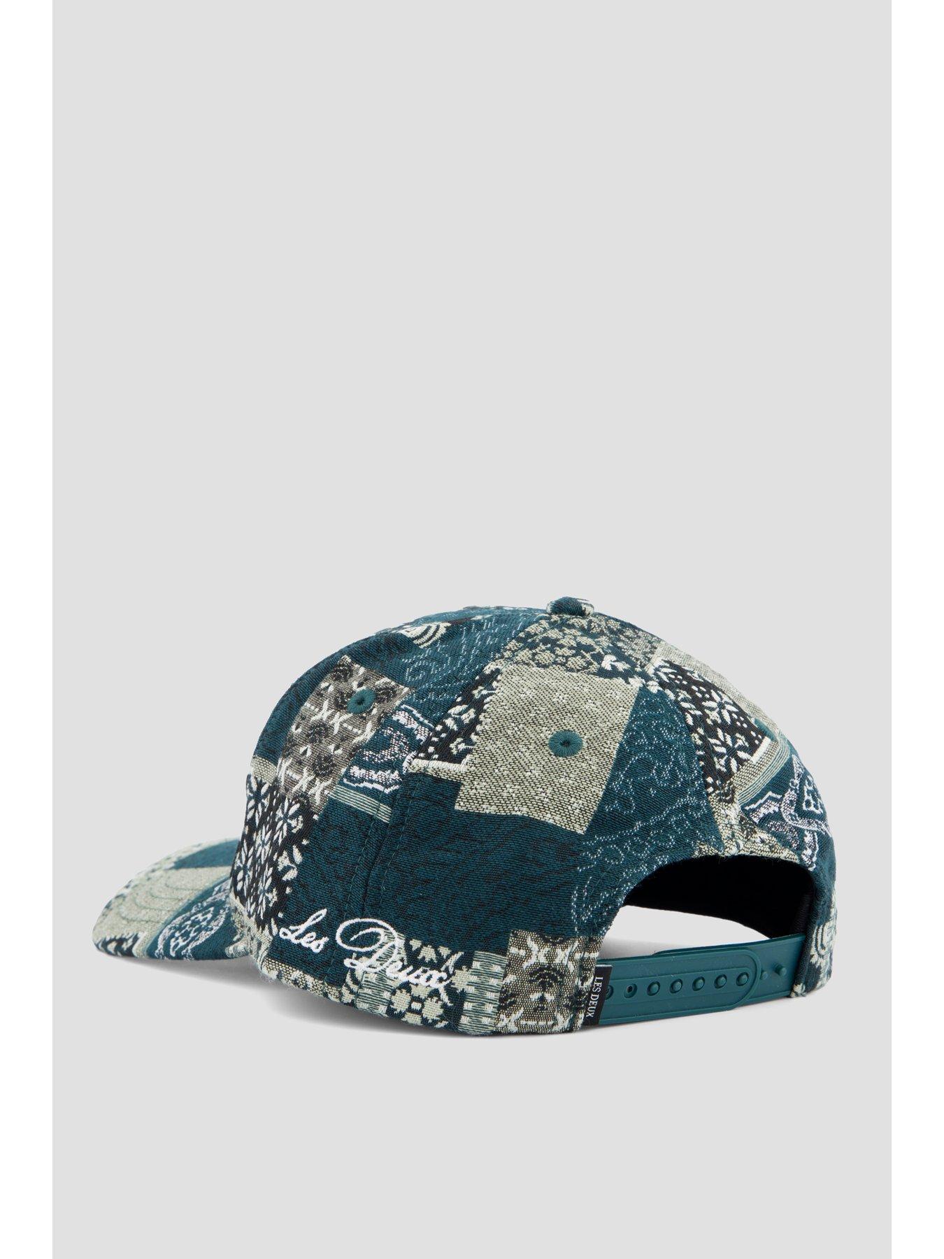 Image 5 of 5 of Les Deux Patchwork Jacquard Baseball Cap - Dark Green