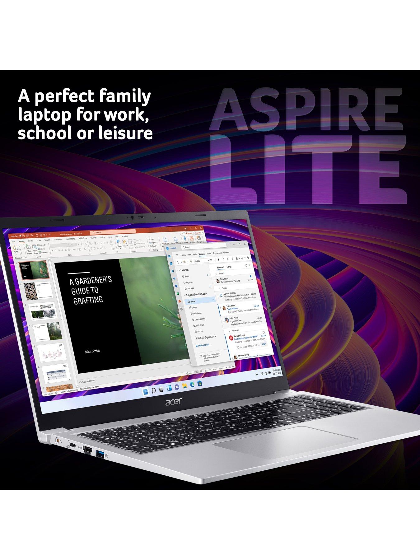  image of acer-aspire-lite-14in-intel-n150-4gb-ram-128gb-ssd-silver-with-norton-360