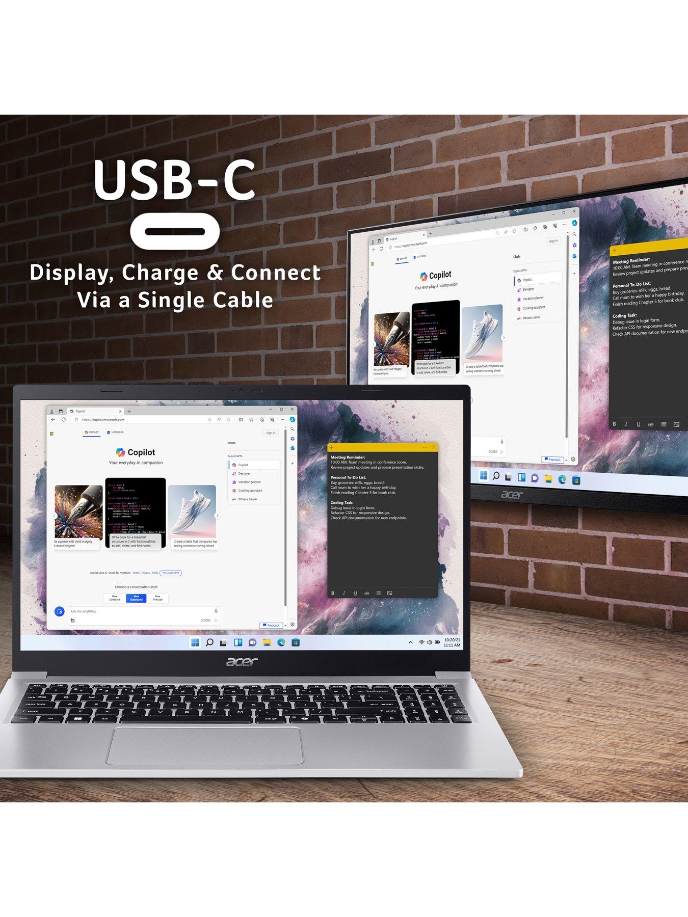  image of acer-aspire-lite-14in-intel-n150-4gb-ram-128gb-ssd-silver-with-norton-360