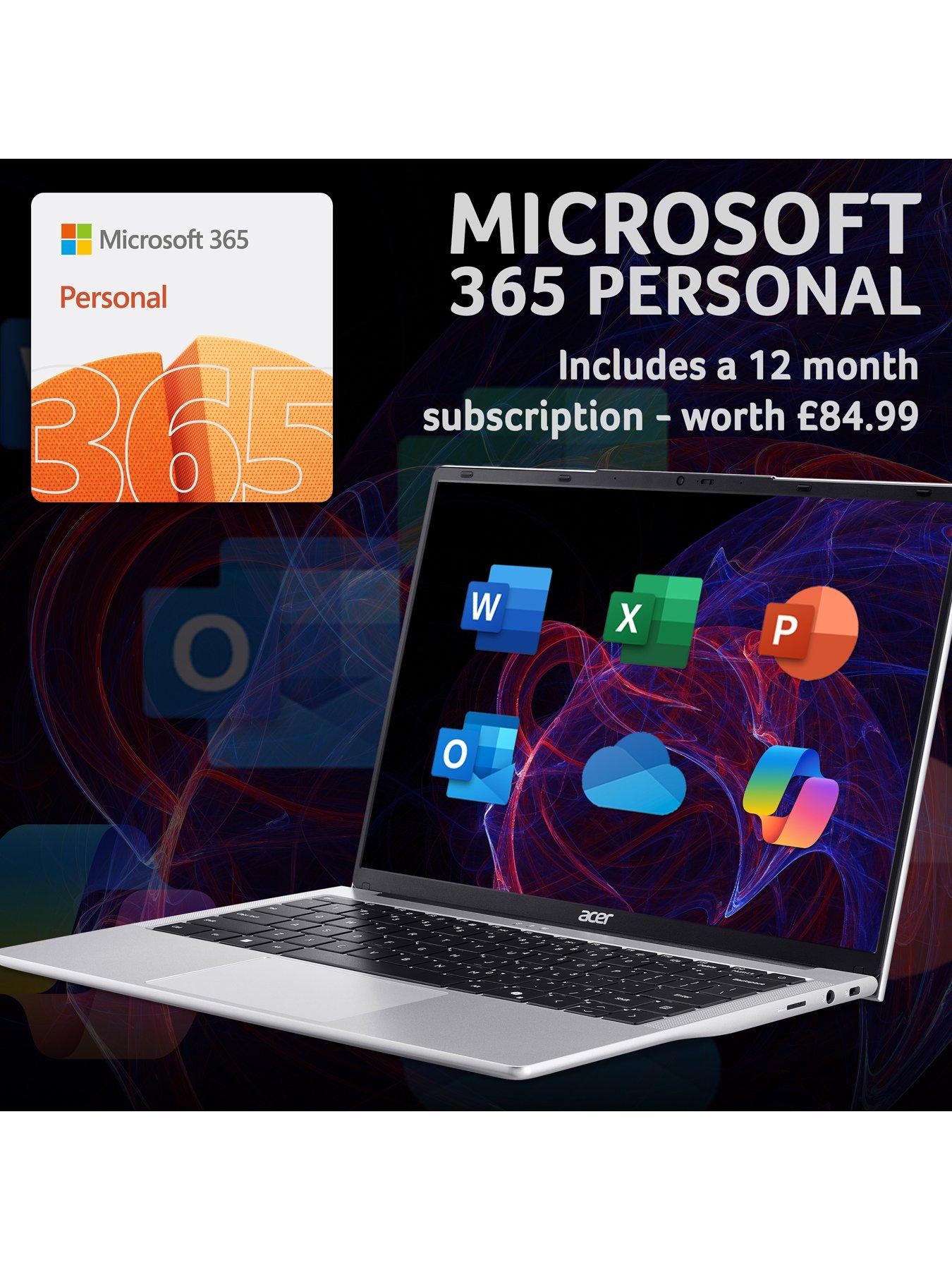 Image 2 of 8 of Acer Aspire Lite 14 Laptop&nbsp;- 14in FHD, Intel Core 3, 8GB RAM, 256GB SSD, with Norton 360 - Silver