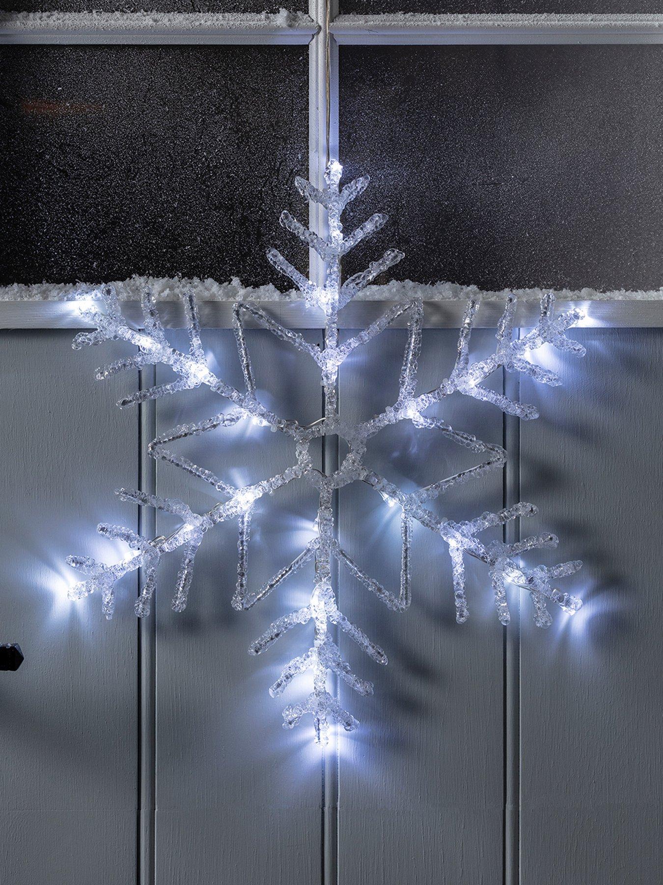 Lights4Fun 40cm Snowflake Outdoor Christmas Light