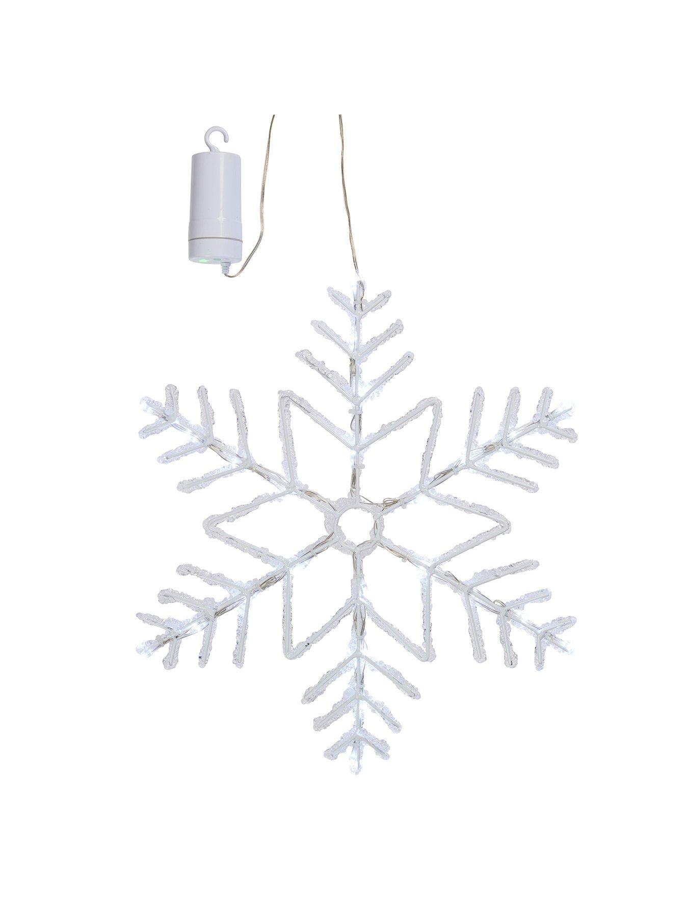 image of lights4fun-40cm-snowflake-outdoor-christmas-light