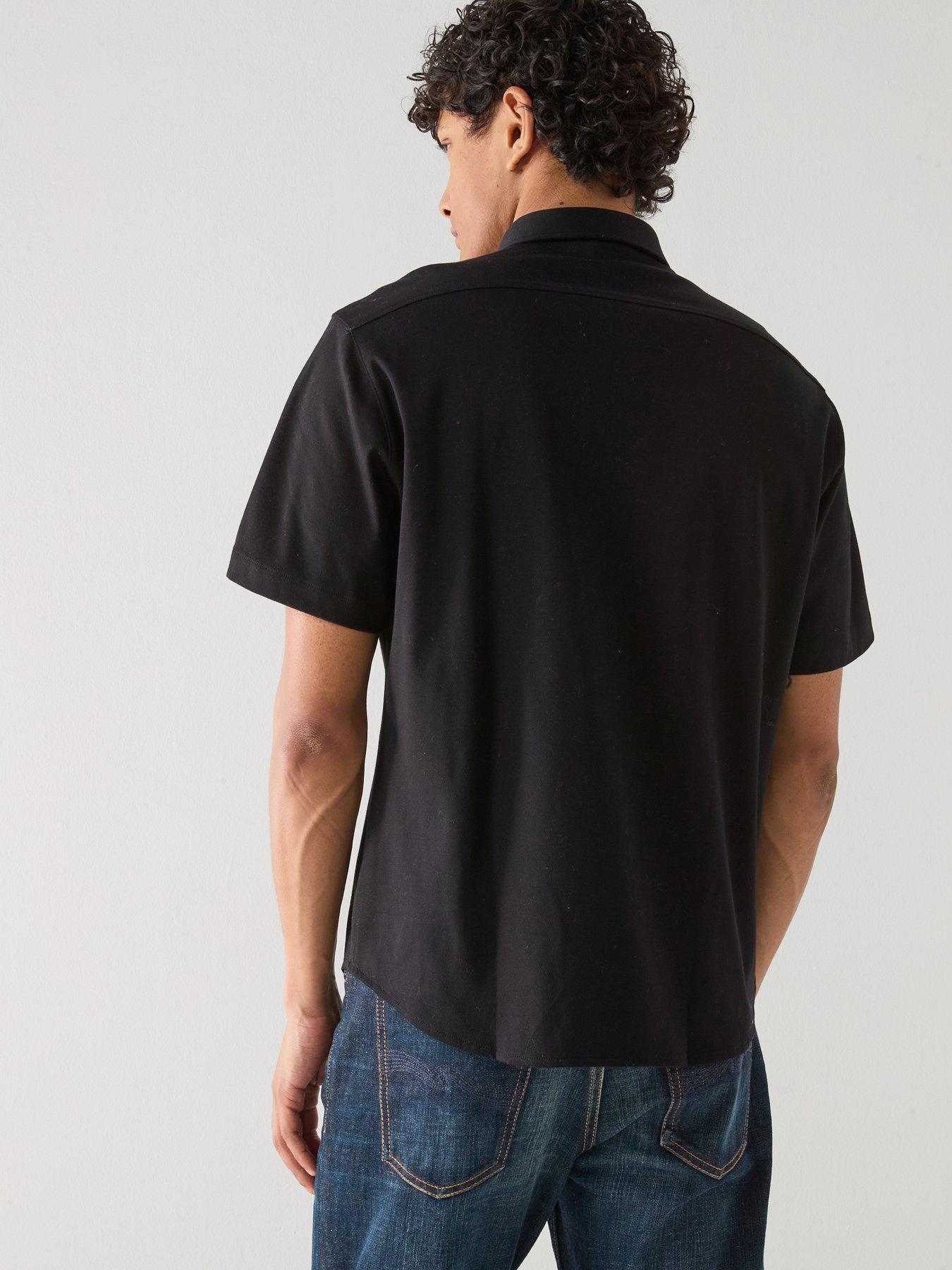  image of boss-motion-relaxed-fit-shirts-black