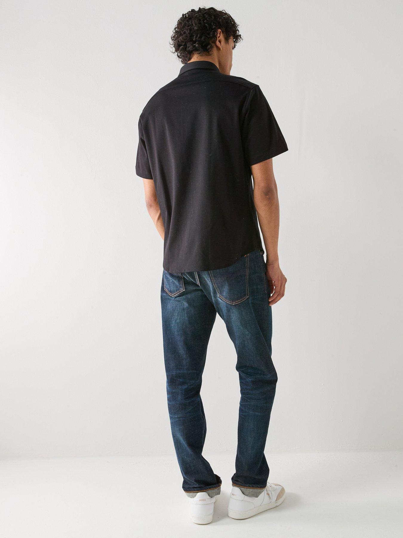  image of boss-motion-relaxed-fit-shirts-black