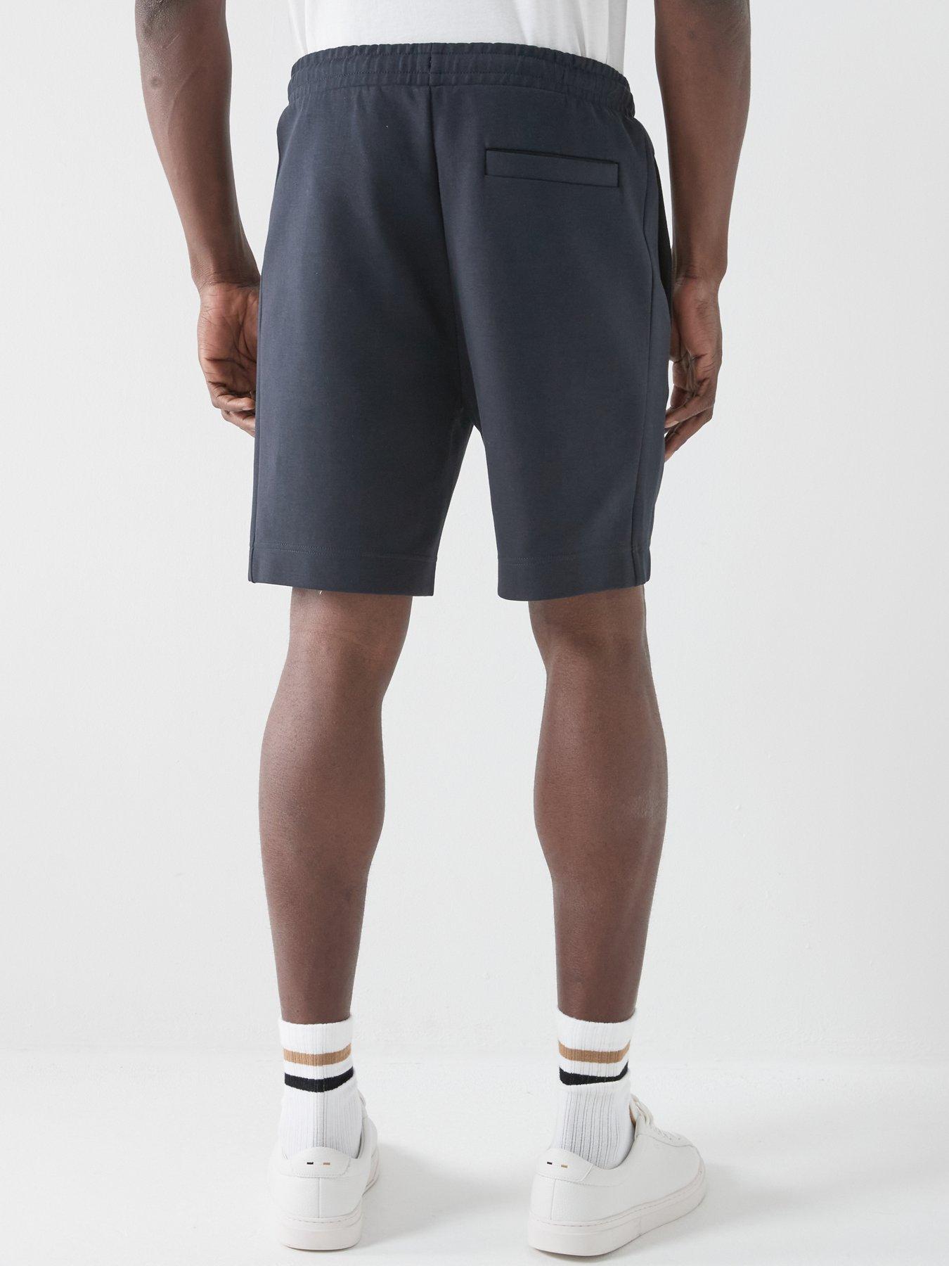  image of boss-headlo-rib-jersey-shorts-blue