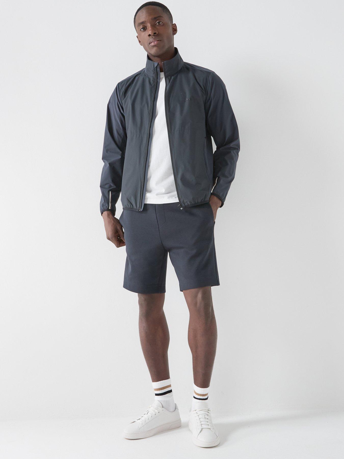  image of boss-headlo-rib-jersey-shorts-blue